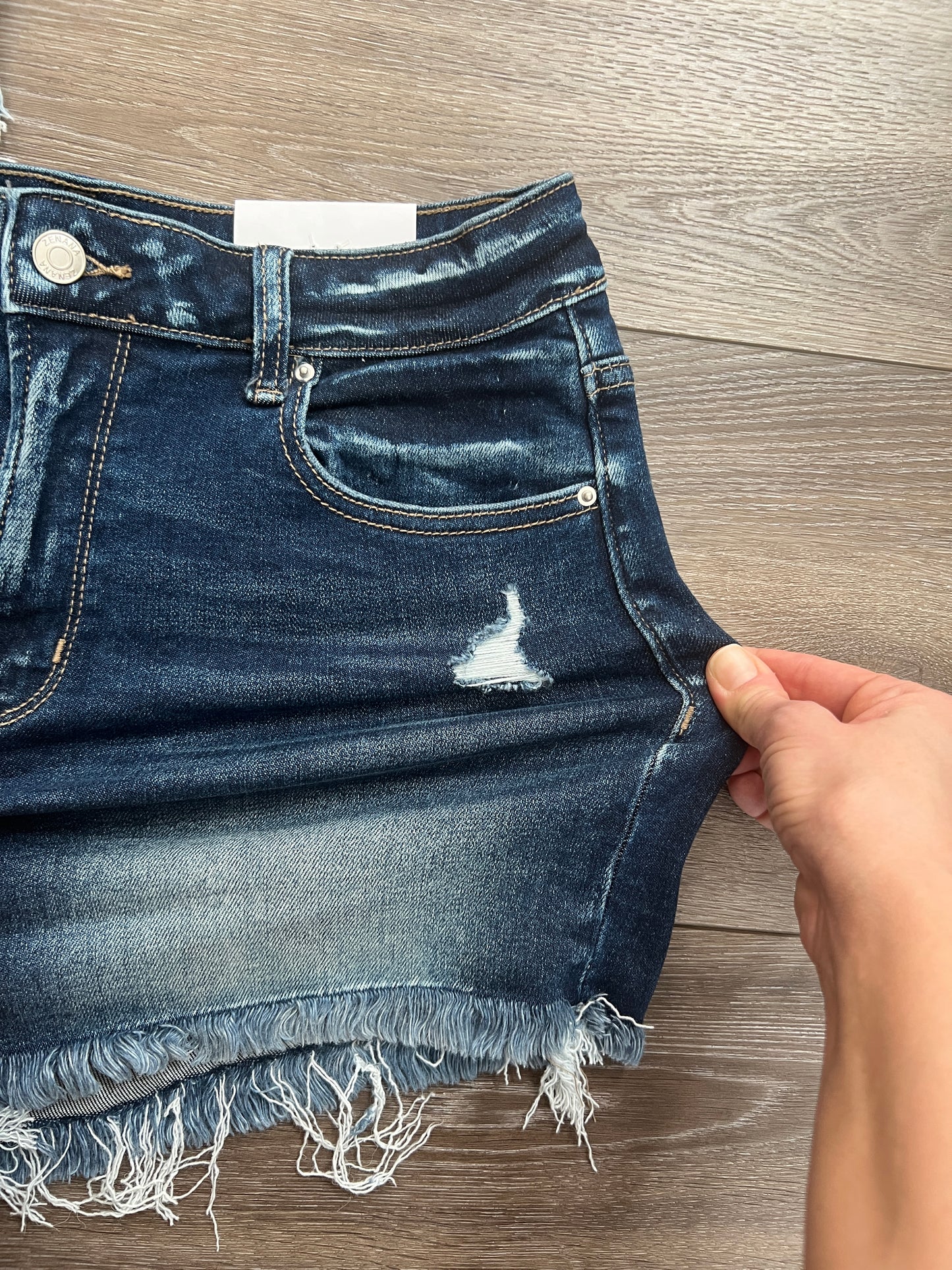 Zenana ‘Day to Night’ High-Rise Frayed Hem Denim Shorts