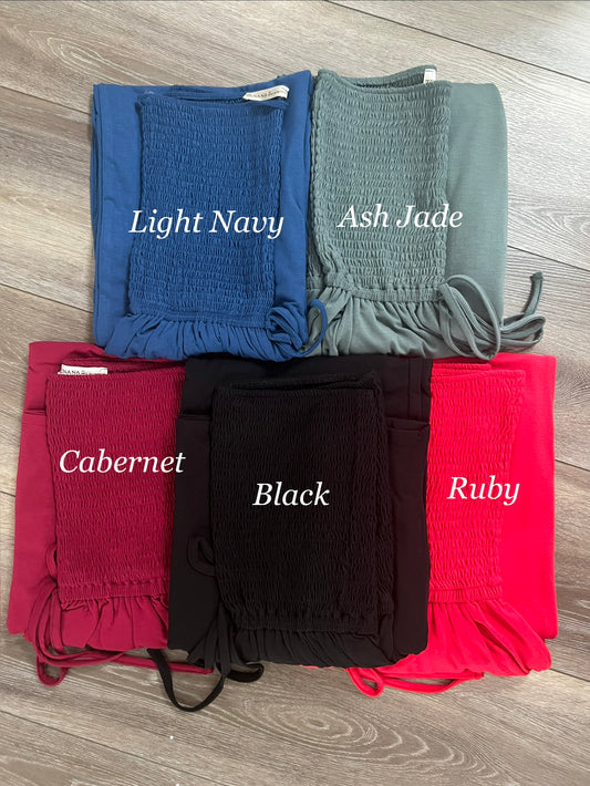 Smocked Tube Top Wide Leg Jumpsuit