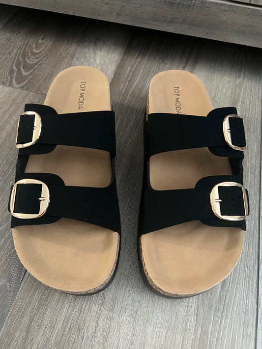 'Everyday Lift' Buckle Slide Sandals