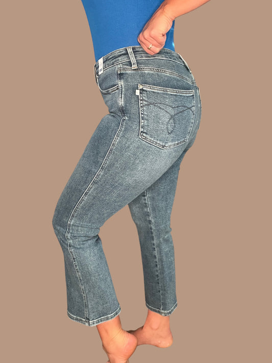 Judy Blue High-Rise Tummy Control Cropped Flare Jeans