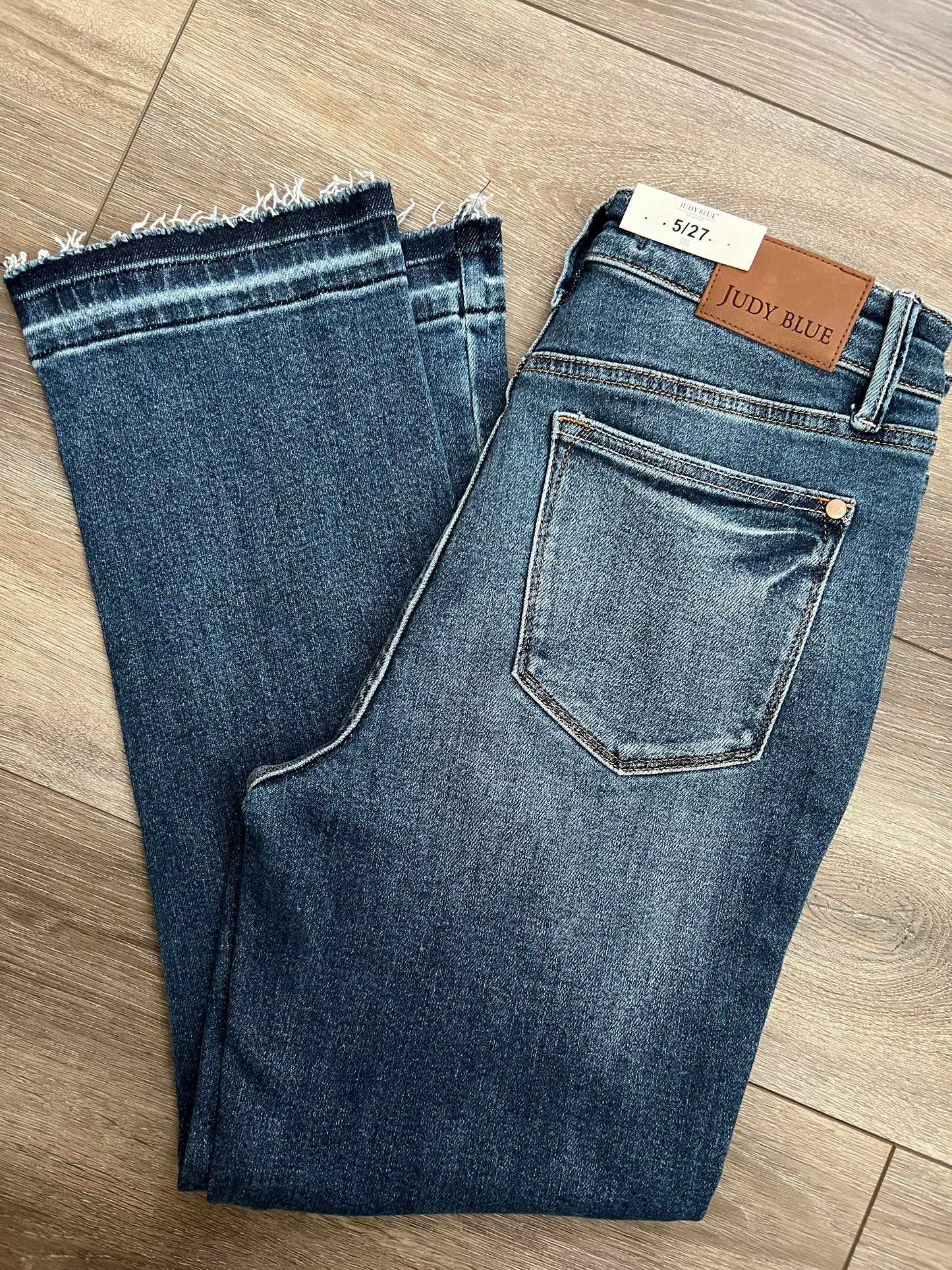 Judy Blue Cropped Kick Flare Jeans