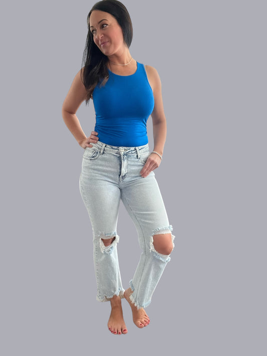 Risen High Rise Acid Wash Jeans