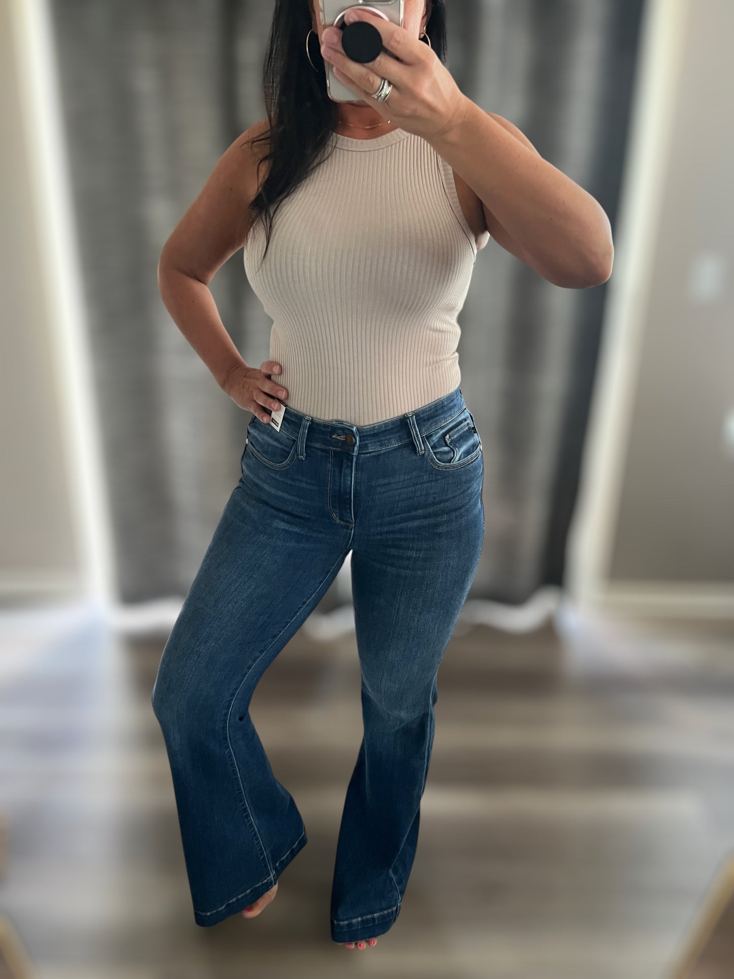 Judy Blue Trouser Hem Flare Jeans
