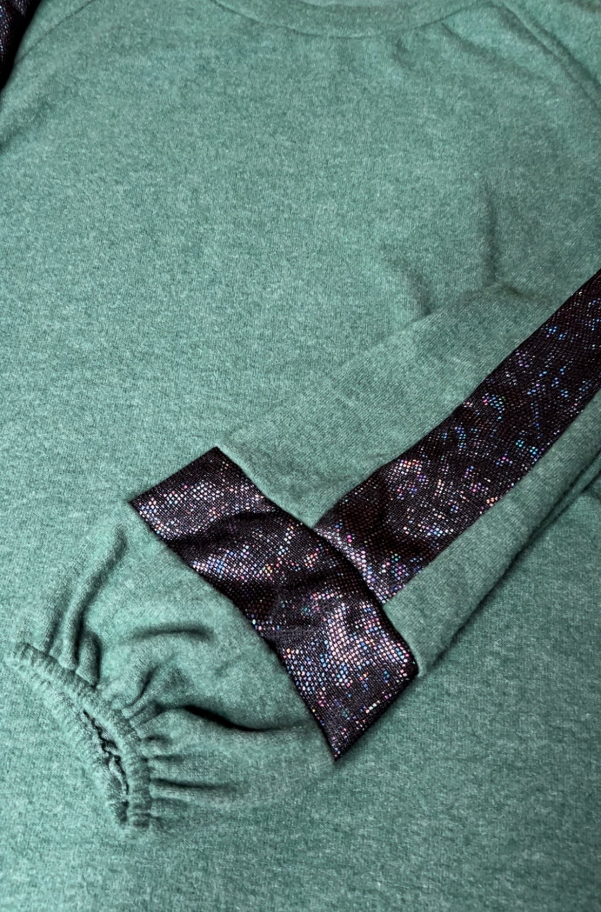 Foil Detail Long Sleeve Top