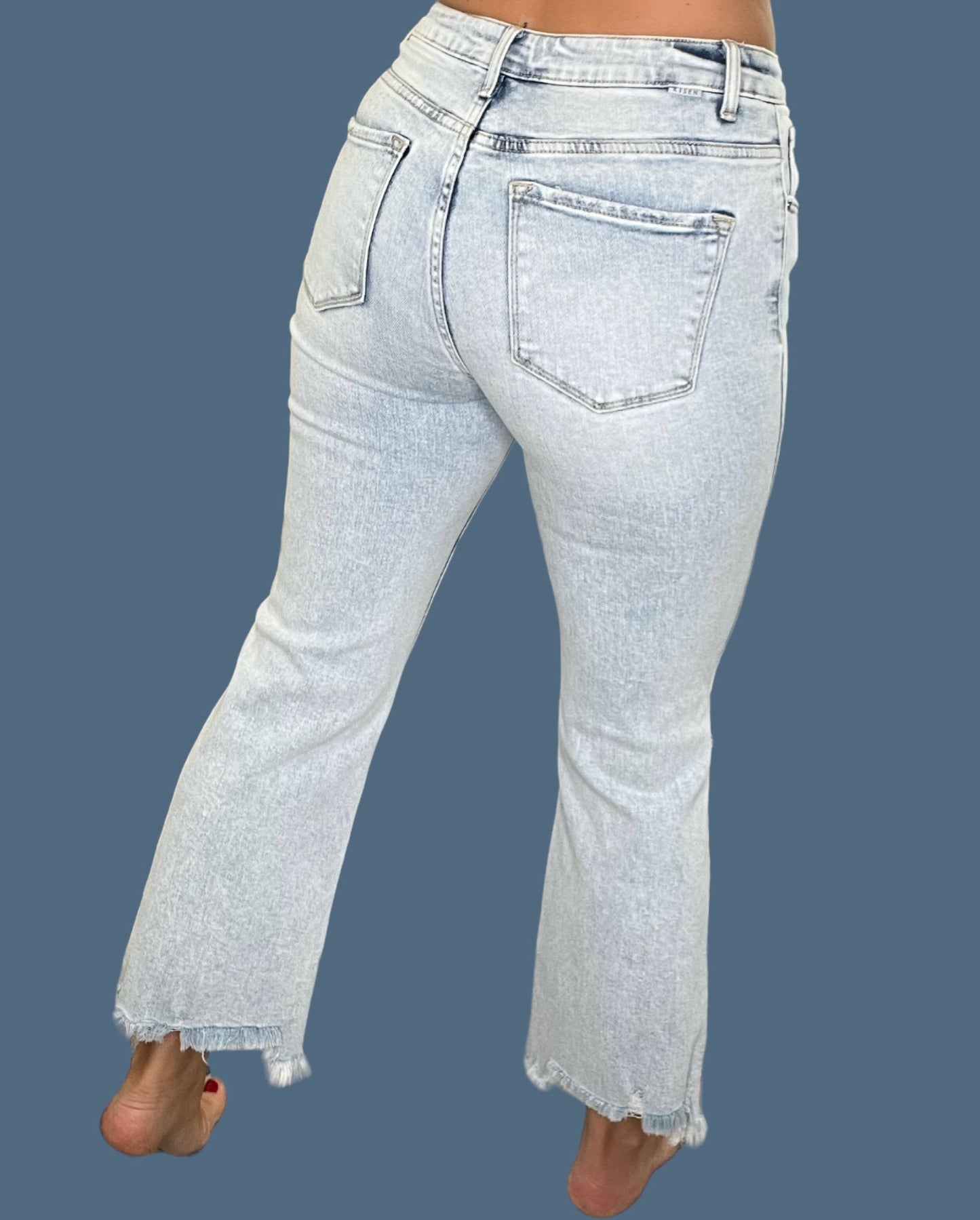 Risen High Rise Acid Wash Jeans