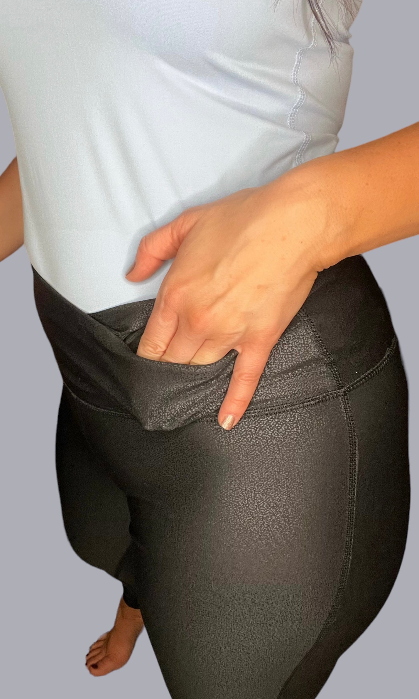 Metallic Pebble Leggings