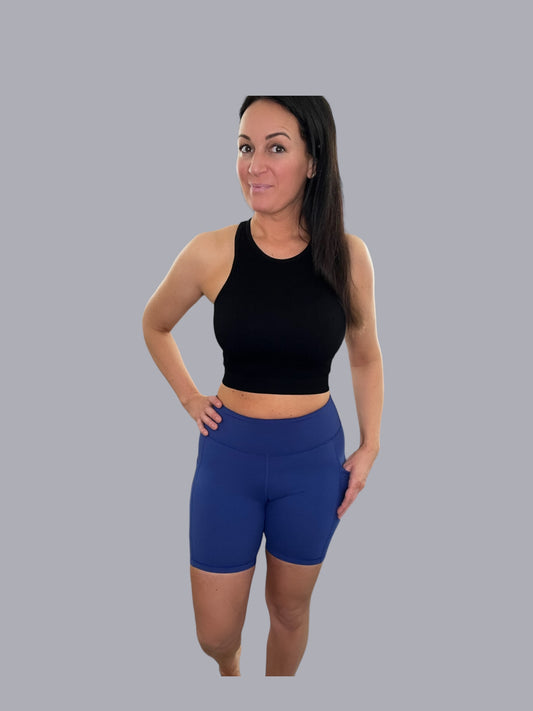 Racerback Seamless Ribbed Crop Tank