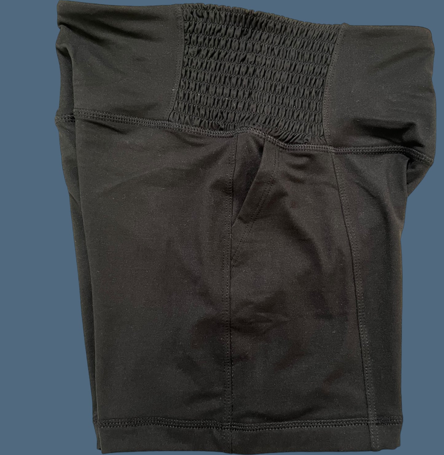 Smocked Waist Biker Shorts w/ Pockets