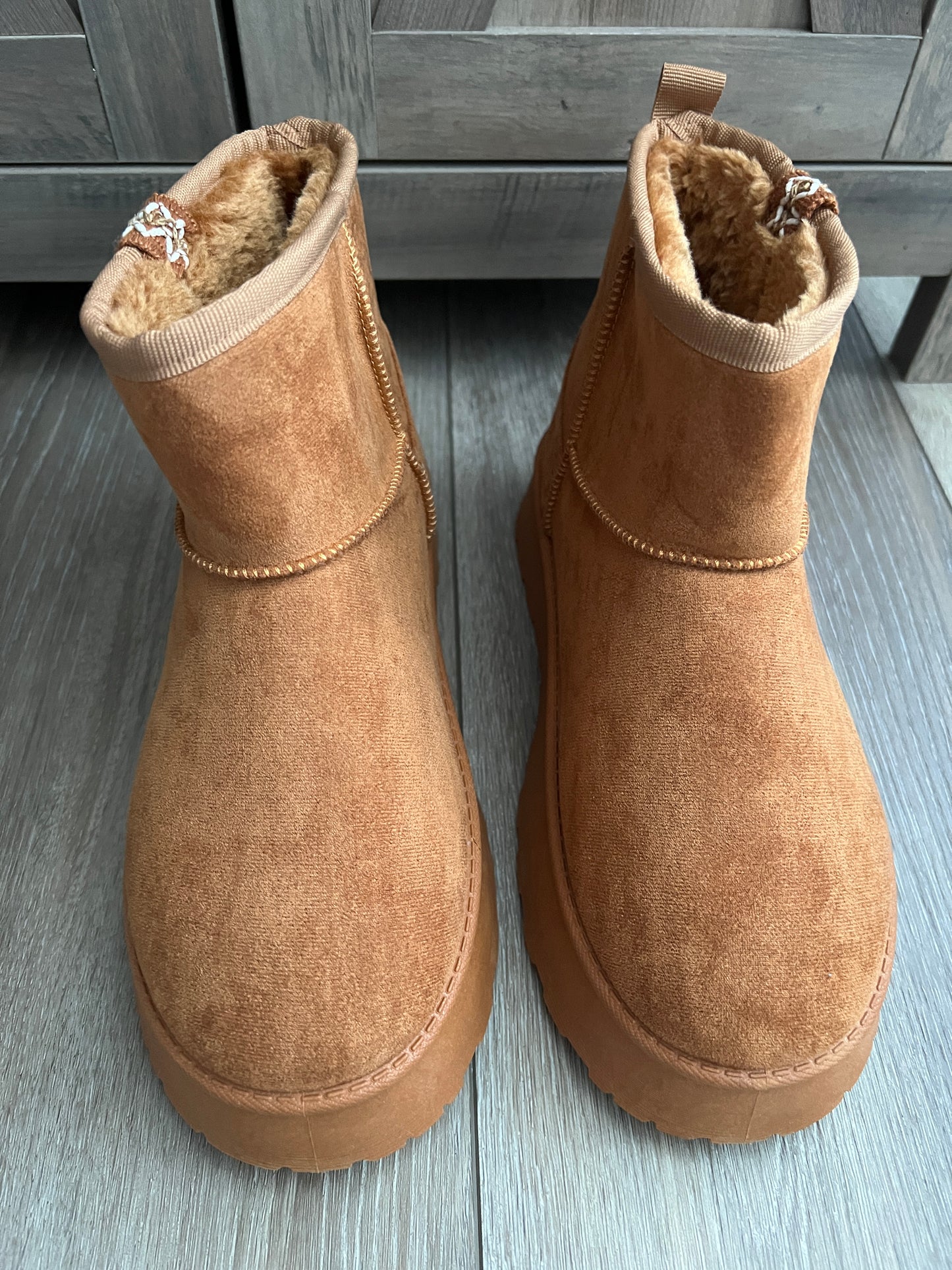 Aztec Trim Platform Ankle Booties