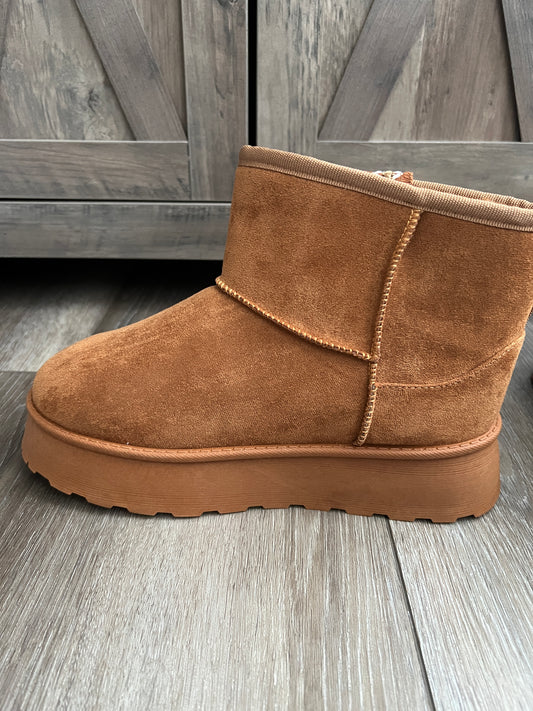 Aztec Trim Platform Ankle Booties