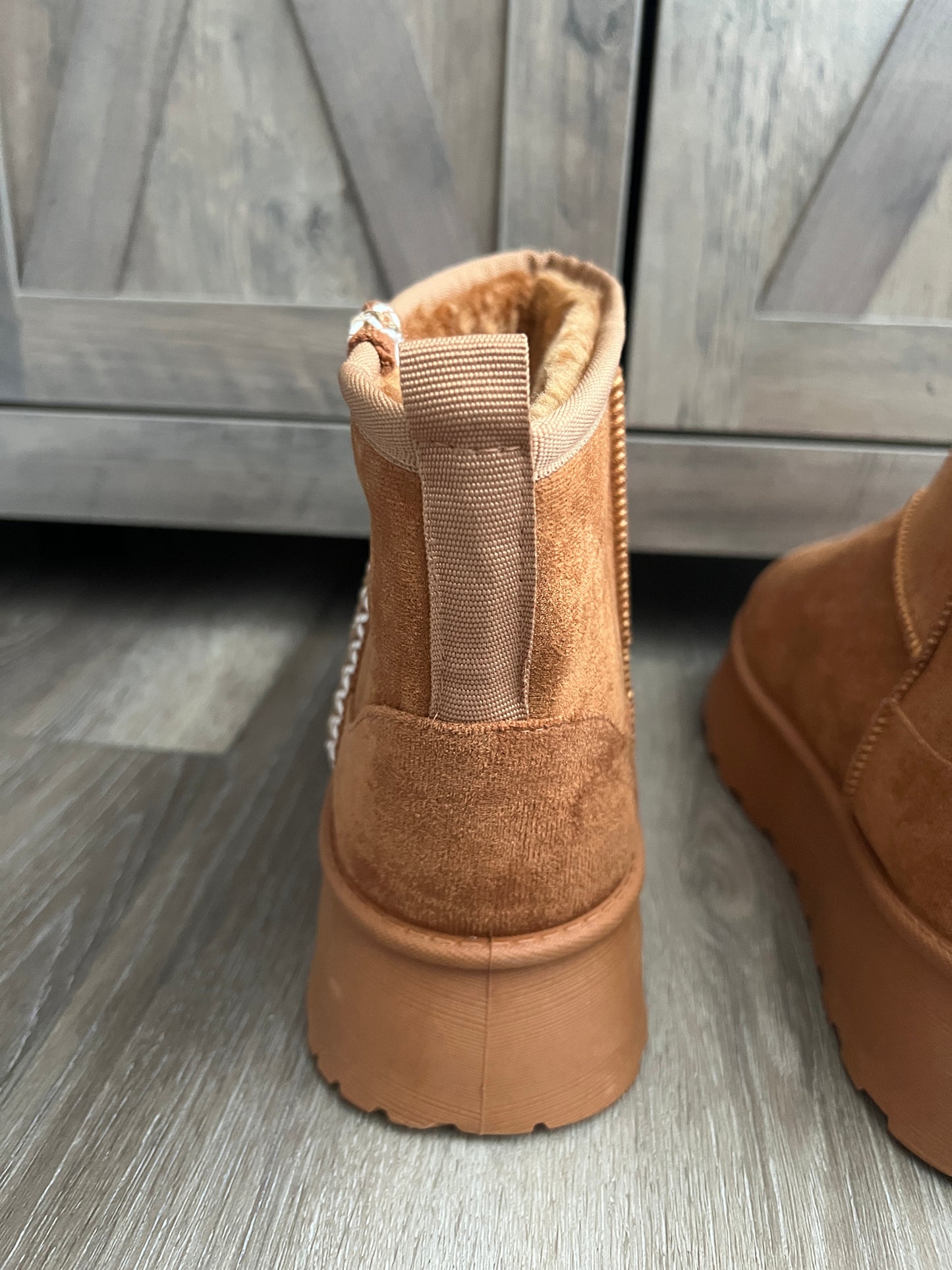 Aztec Trim Platform Ankle Booties