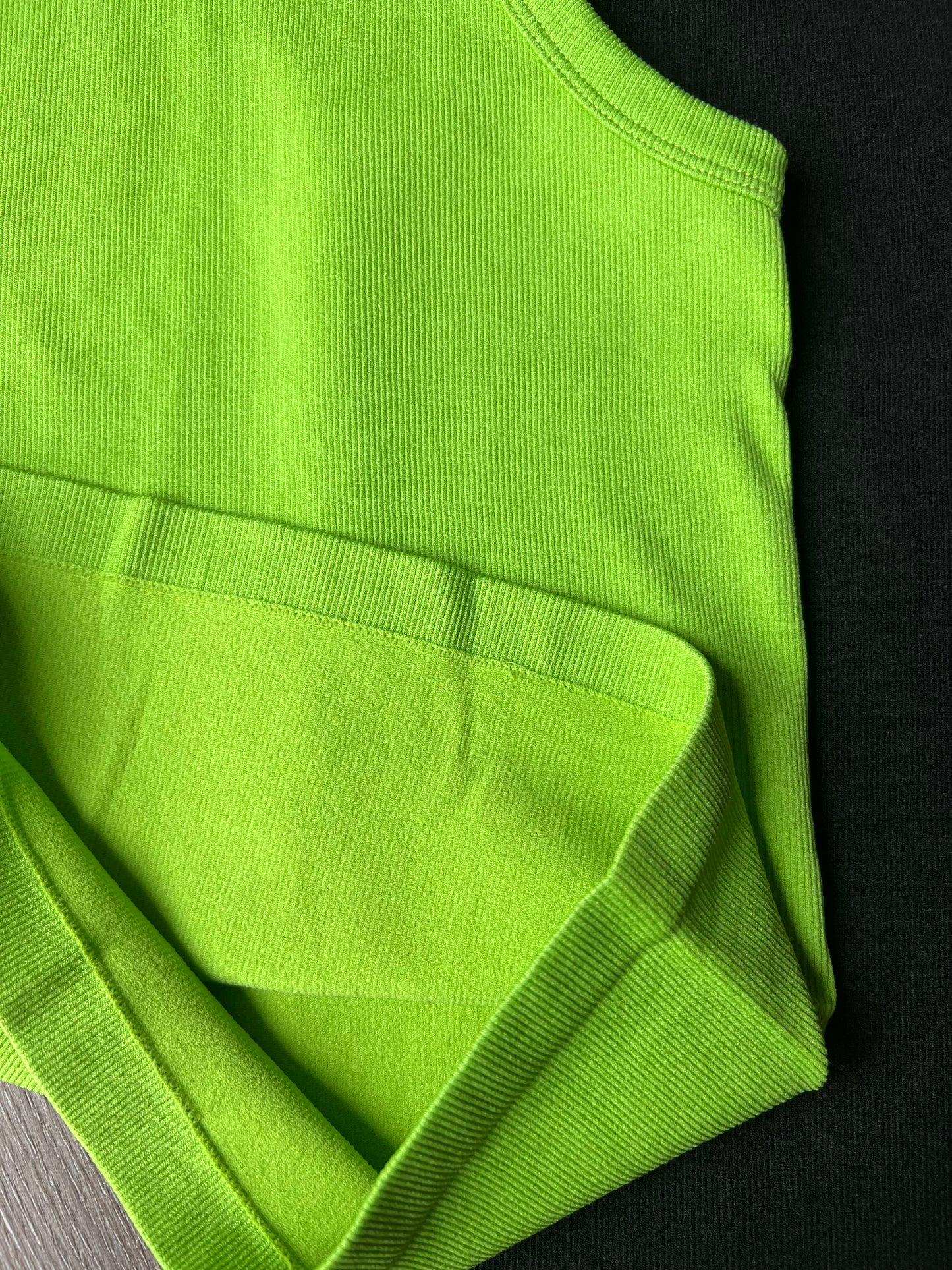 Ribbed High Neck Seamless Tank