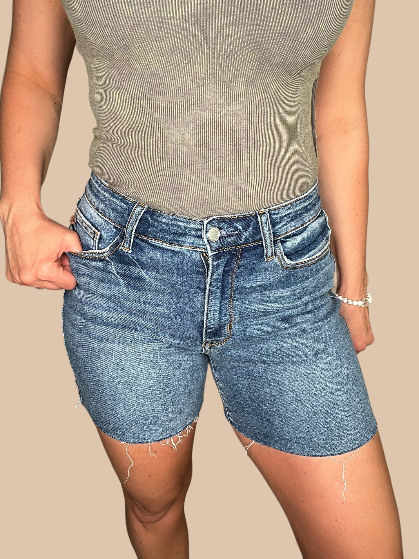 Judy Blue High-Rise Cutoff Jean Shorts