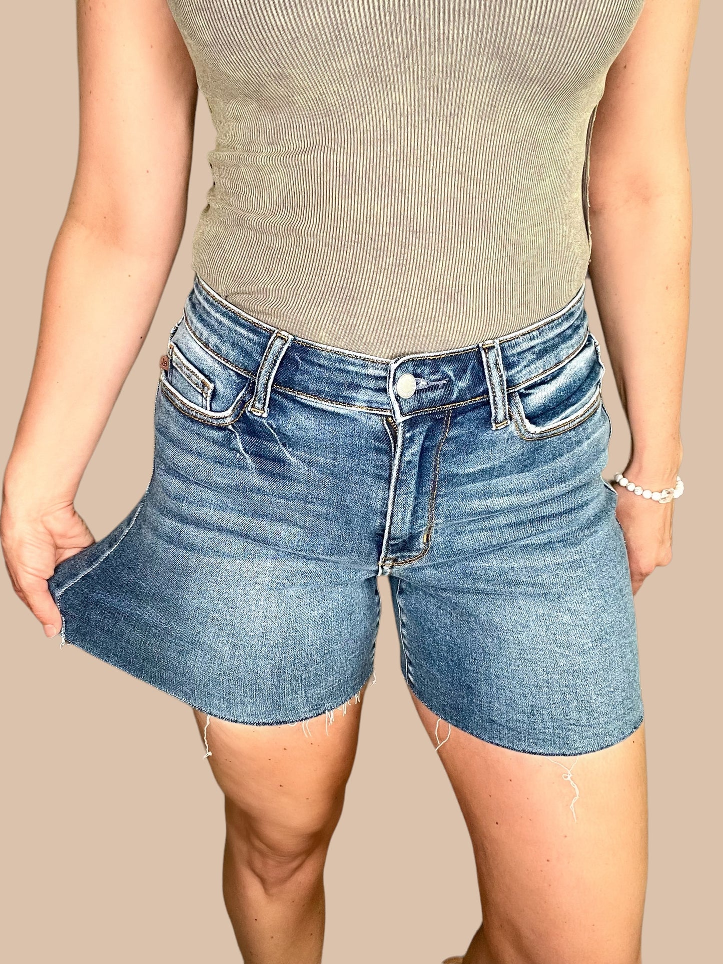 Judy Blue High-Rise Cutoff Jean Shorts