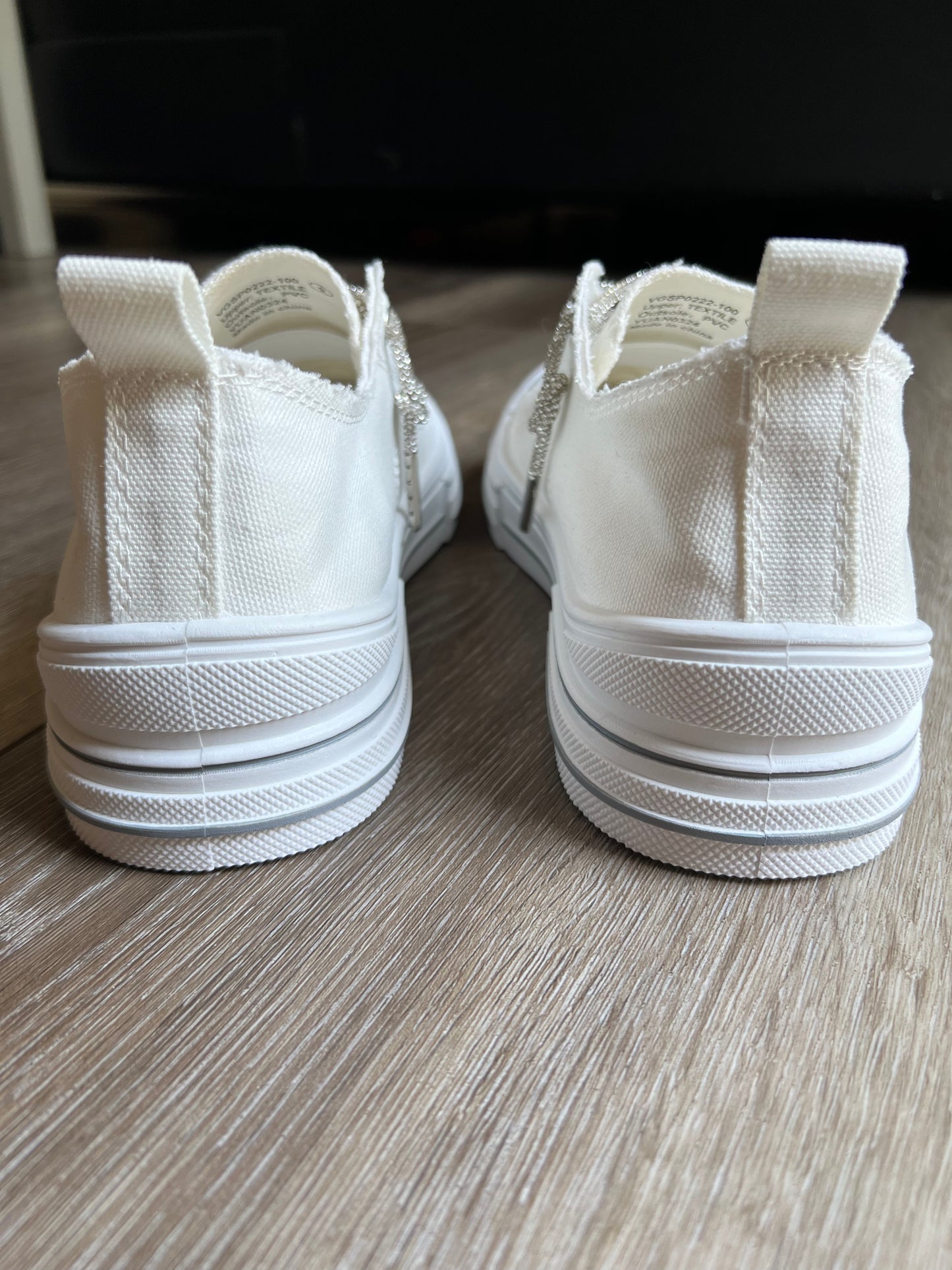 Slip-On Rhinestone Lace Sneakers