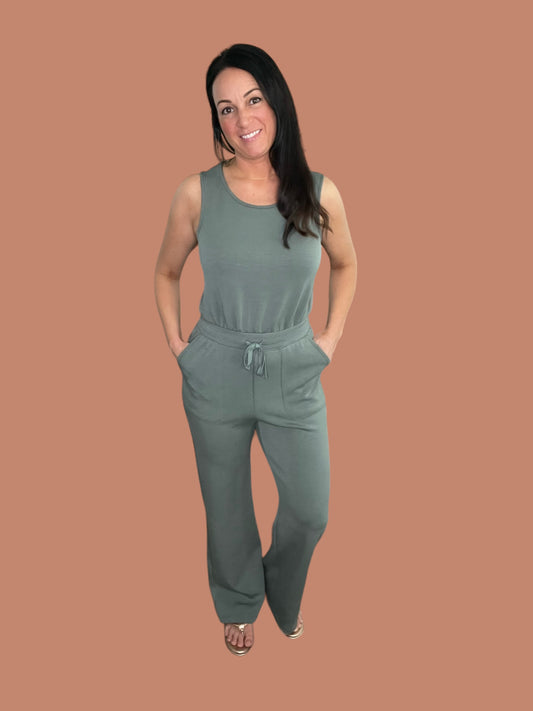 Scuba Luxe Sleeveless Jumpsuit