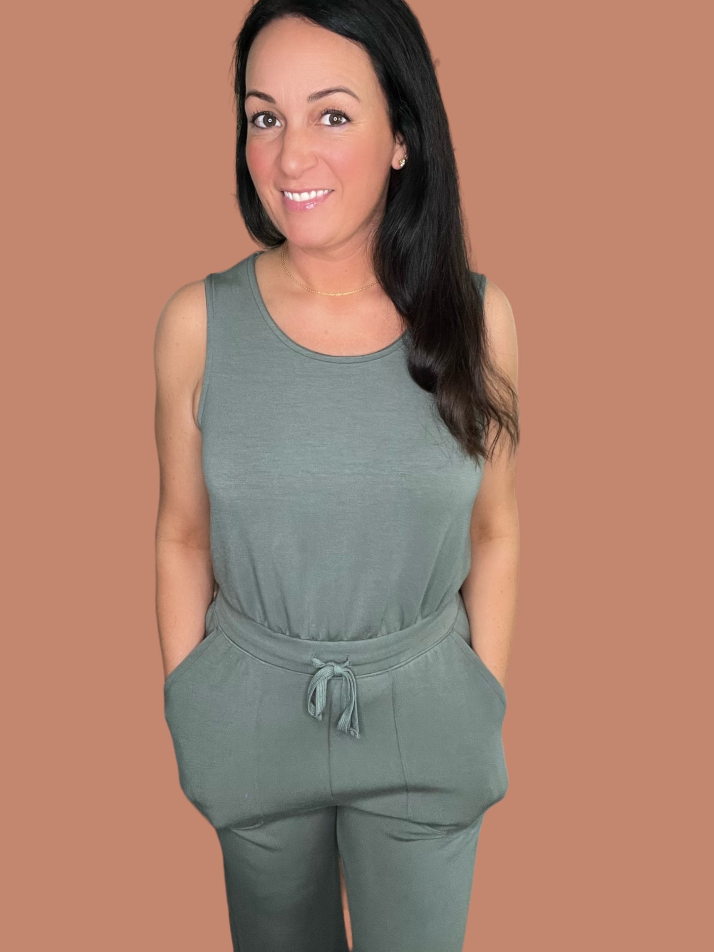 Scuba Luxe Sleeveless Jumpsuit
