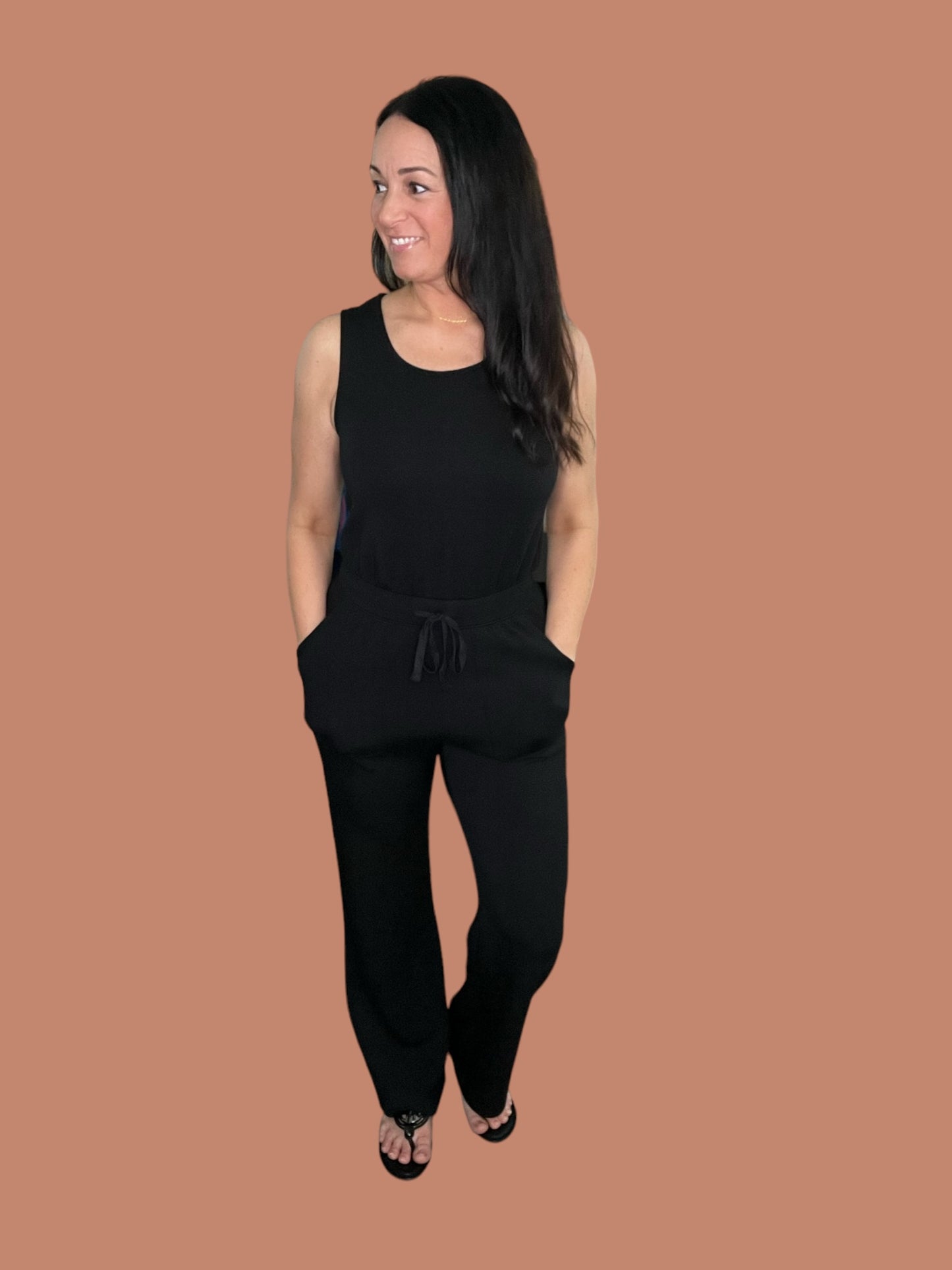 Scuba Luxe Sleeveless Jumpsuit