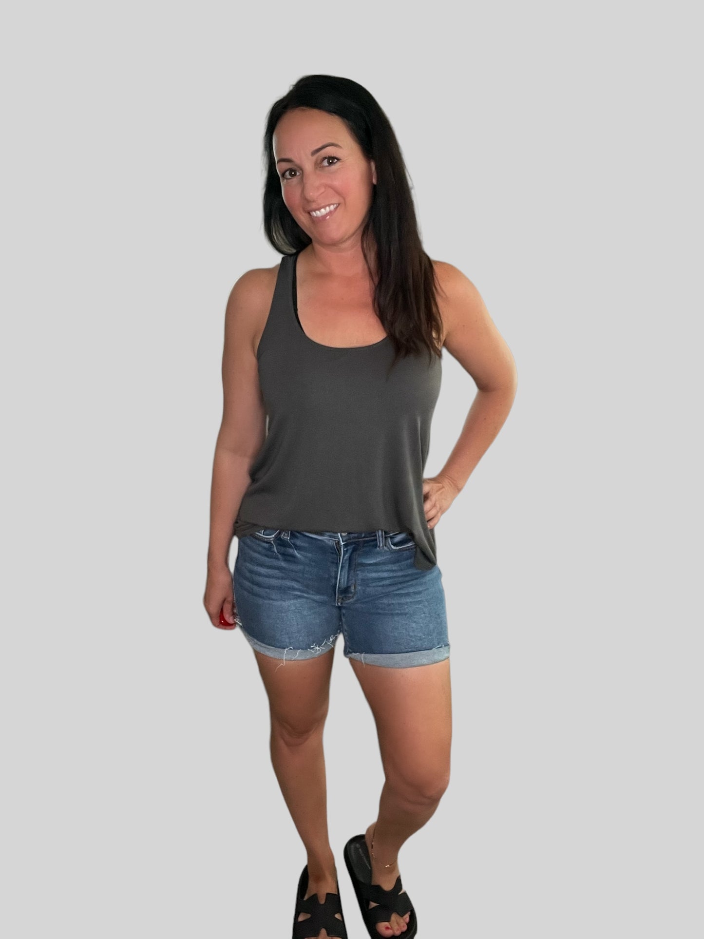 Round Neck Flowy Tank