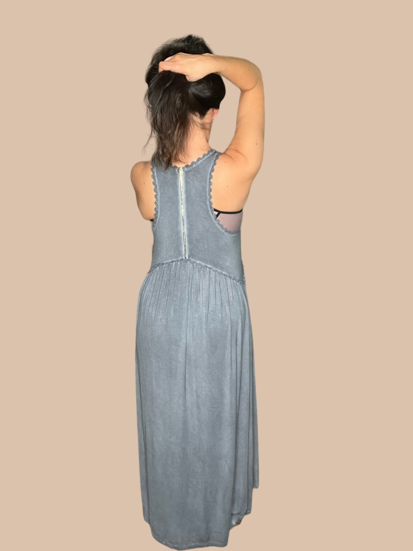 Stone Washed Vintage Maxi Dress