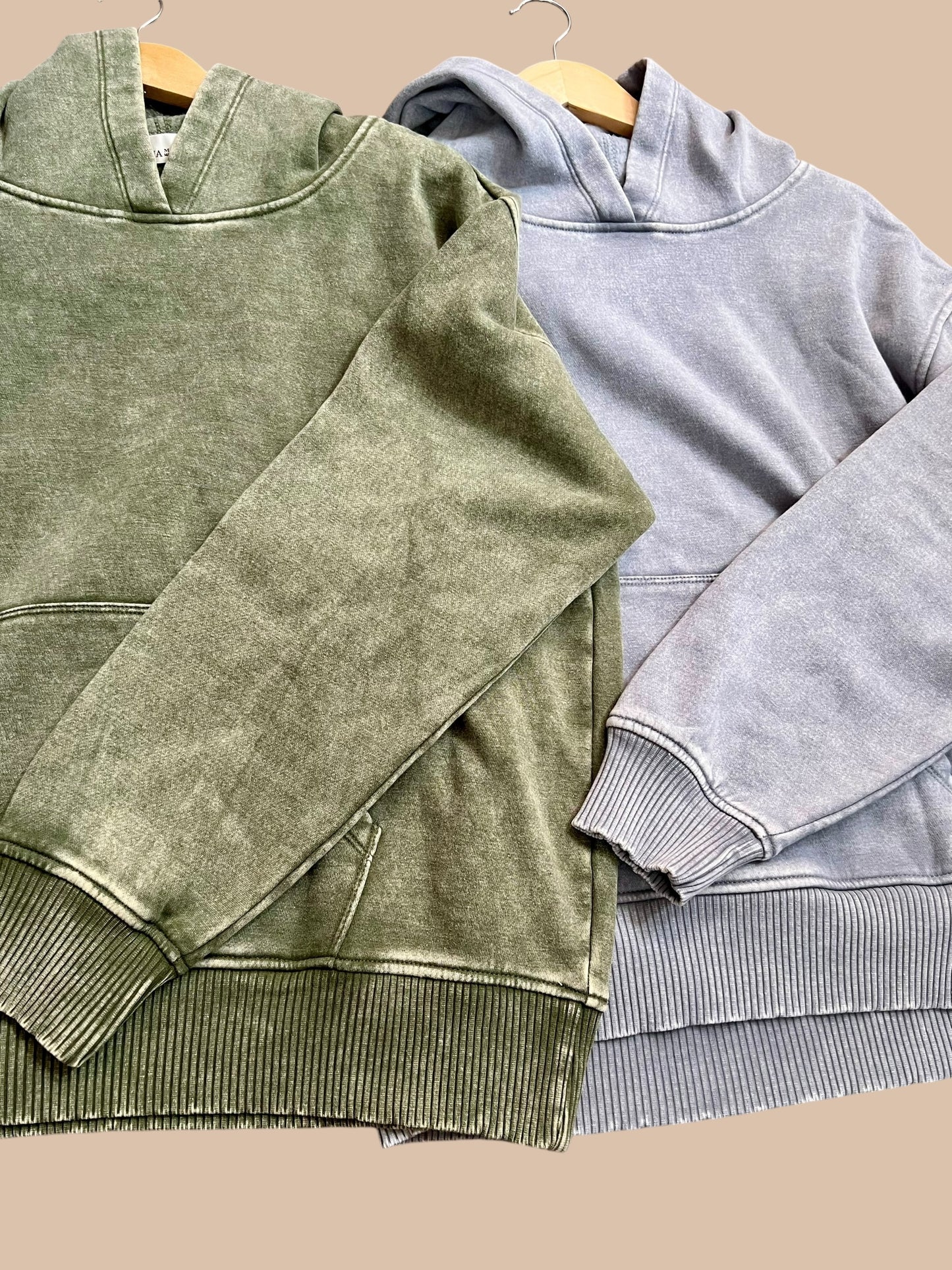 Mineral Wash Sweatshirt Hoodie