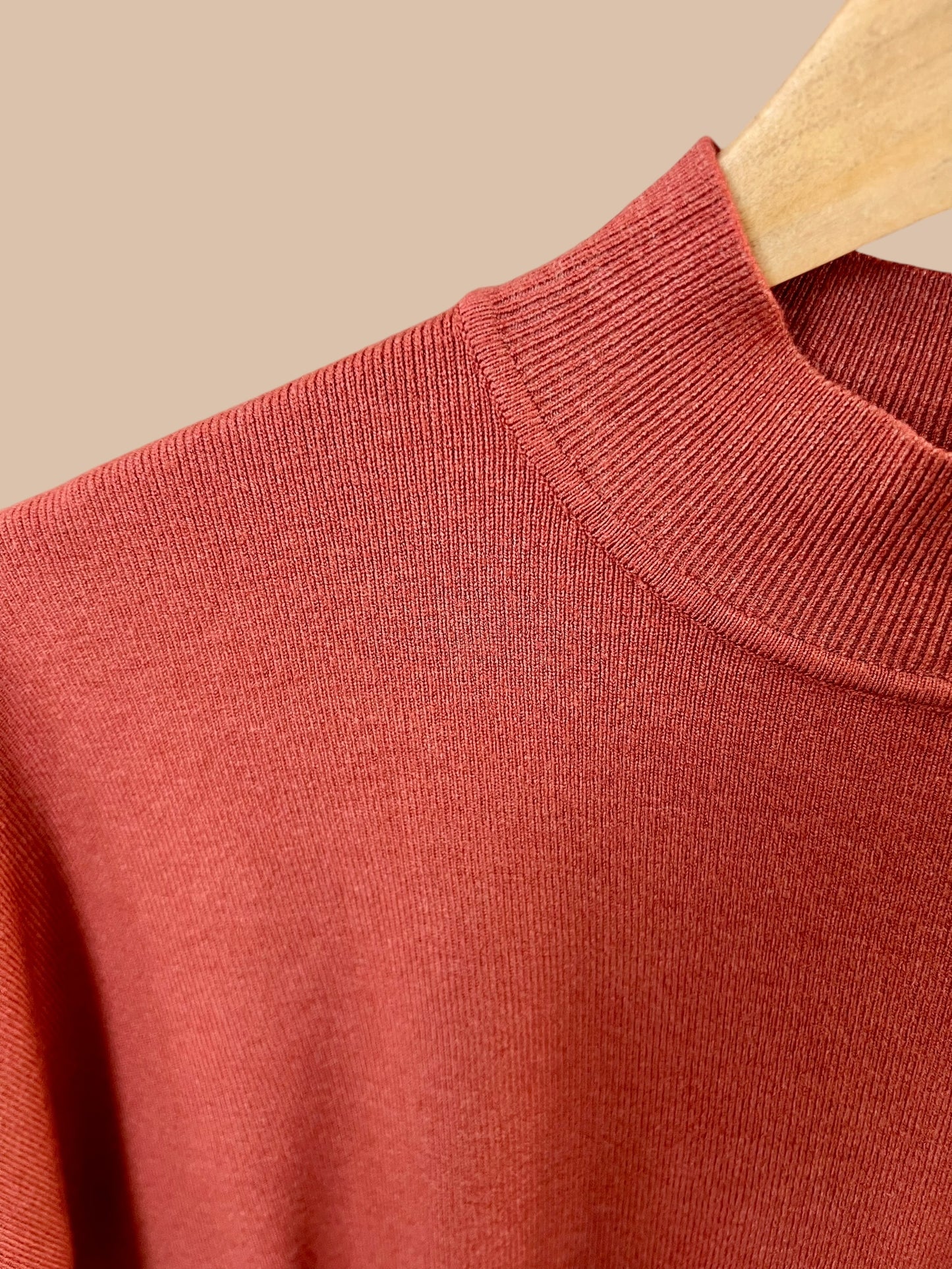Mock Neck Short Dolman Sleeve Sweater
