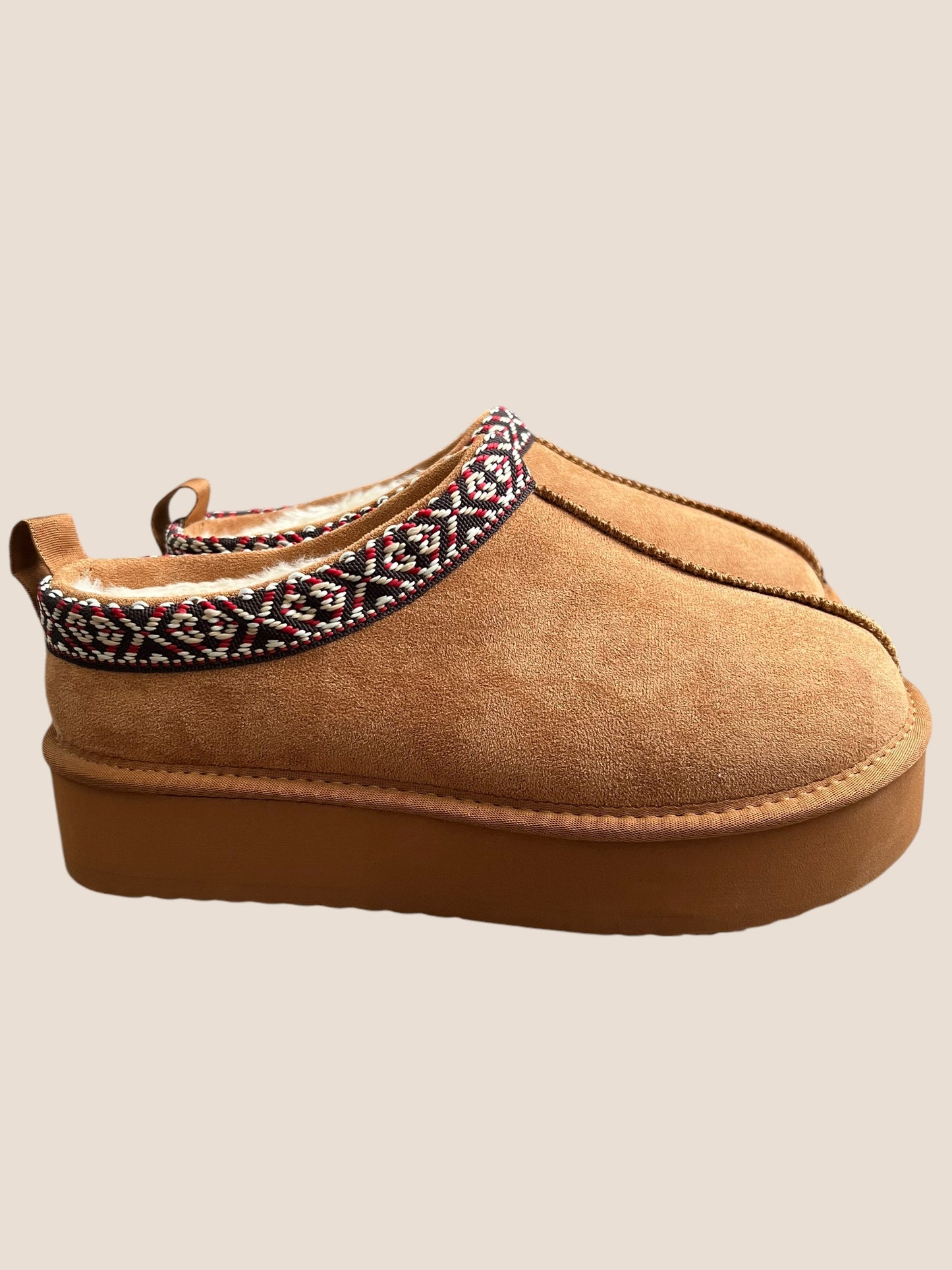 Platform Fur Slip-on Shoes