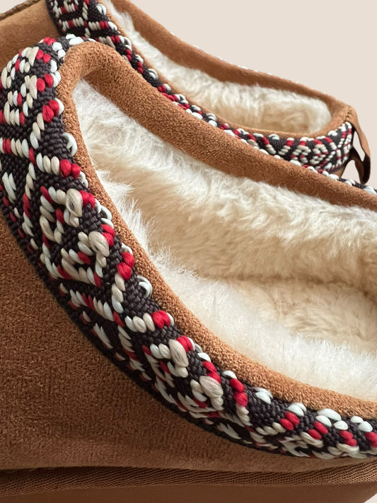 Platform Fur Slip-on Shoes