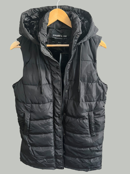 Longline Hooded Puffer Vest