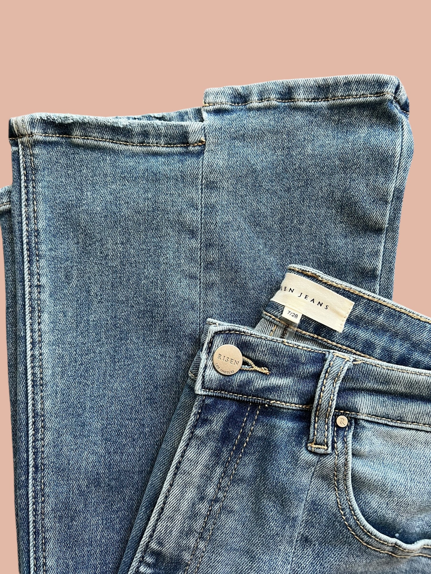 Risen 'Step Up' High-Rise Front Seam Flare Jeans