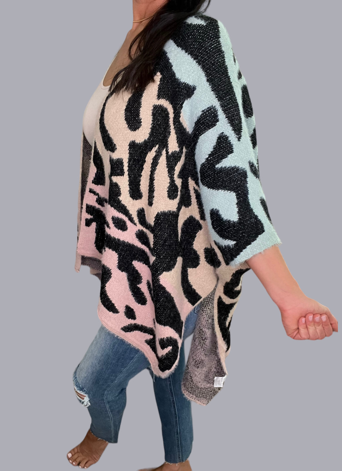 Eyelash Knit Poncho