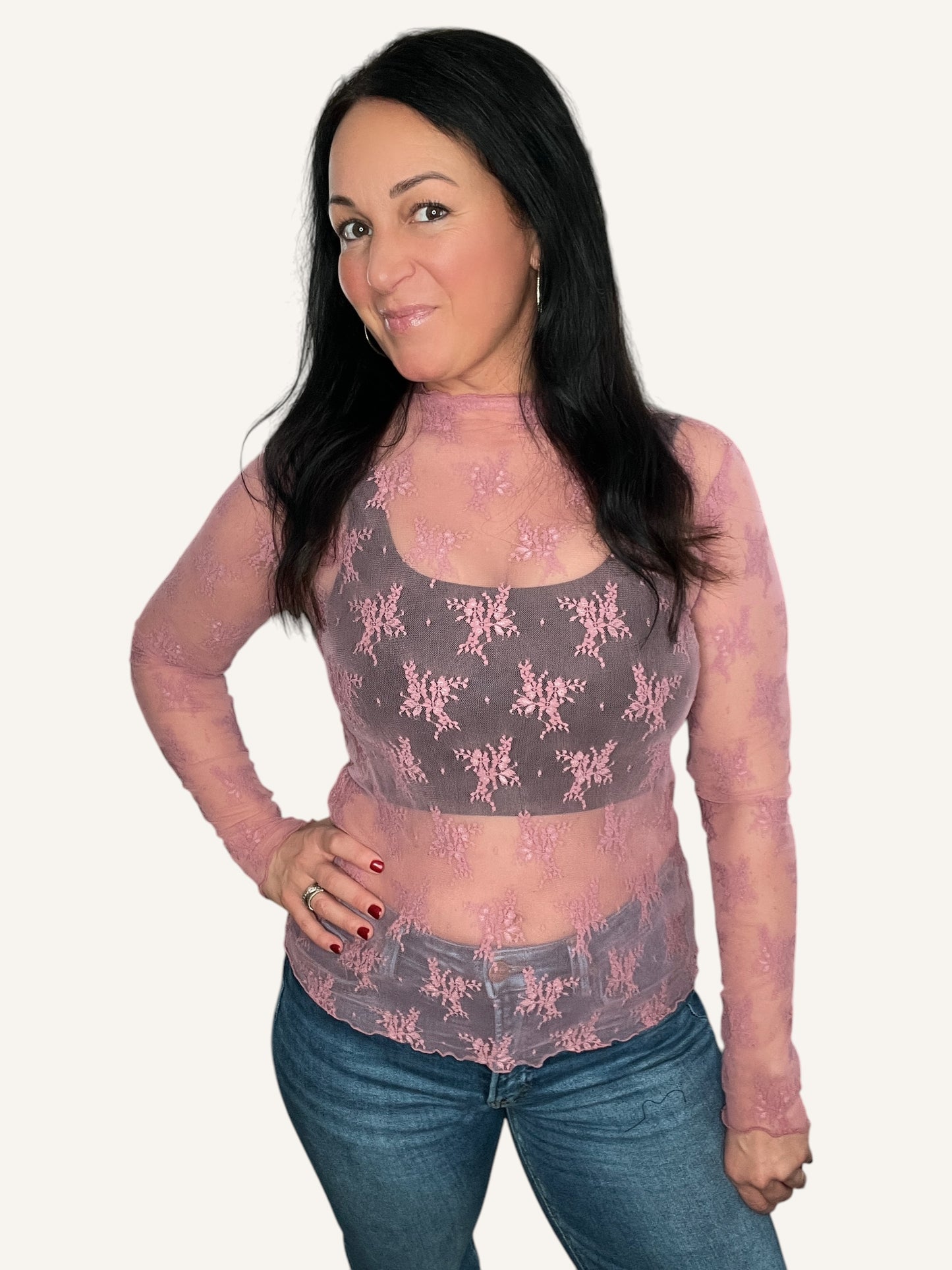 Sheer Lace Top