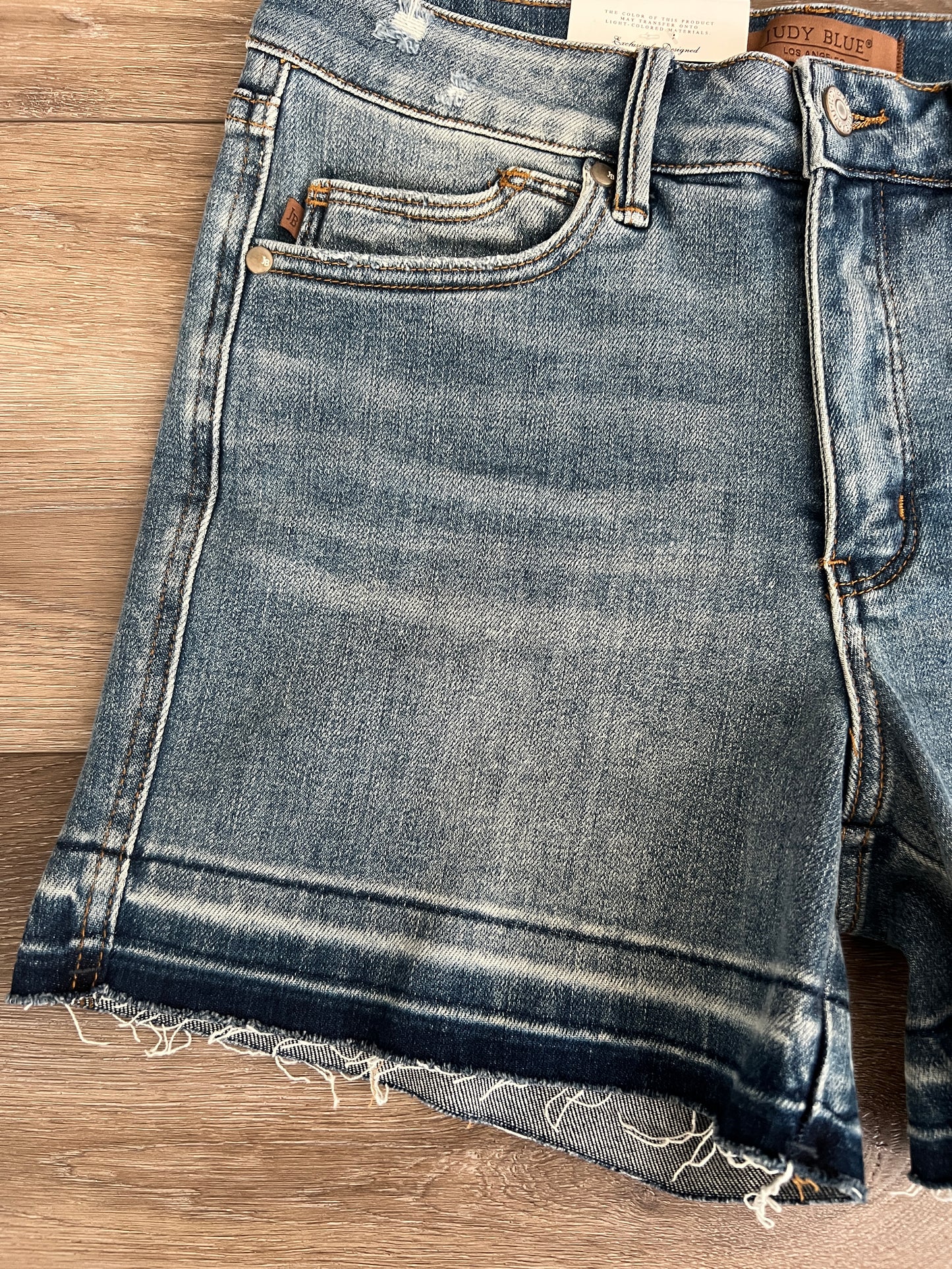 Judy Blue Tummy Control Mid-Rise Release Hem Jean Shorts