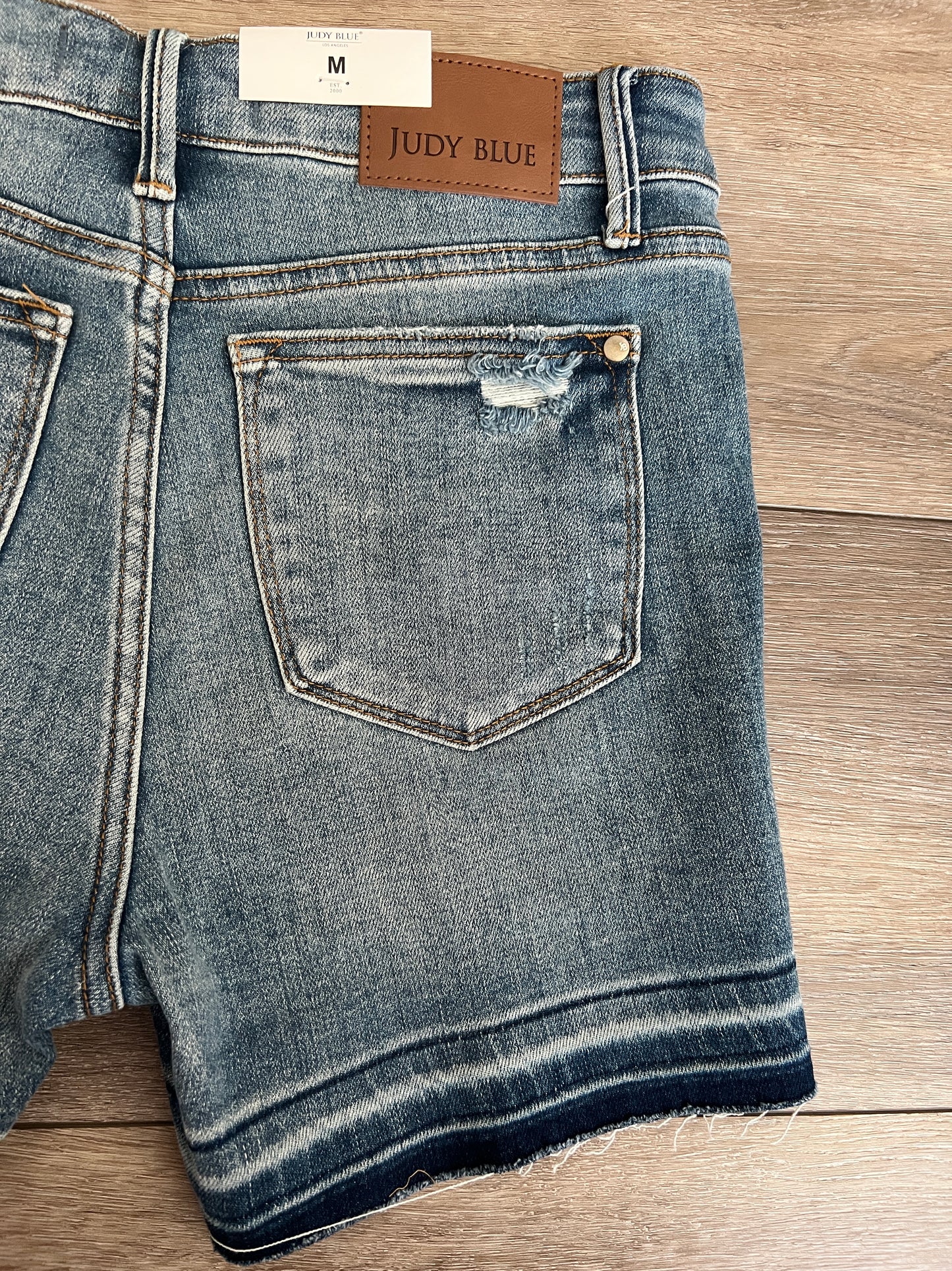 Judy Blue Tummy Control Mid-Rise Release Hem Jean Shorts