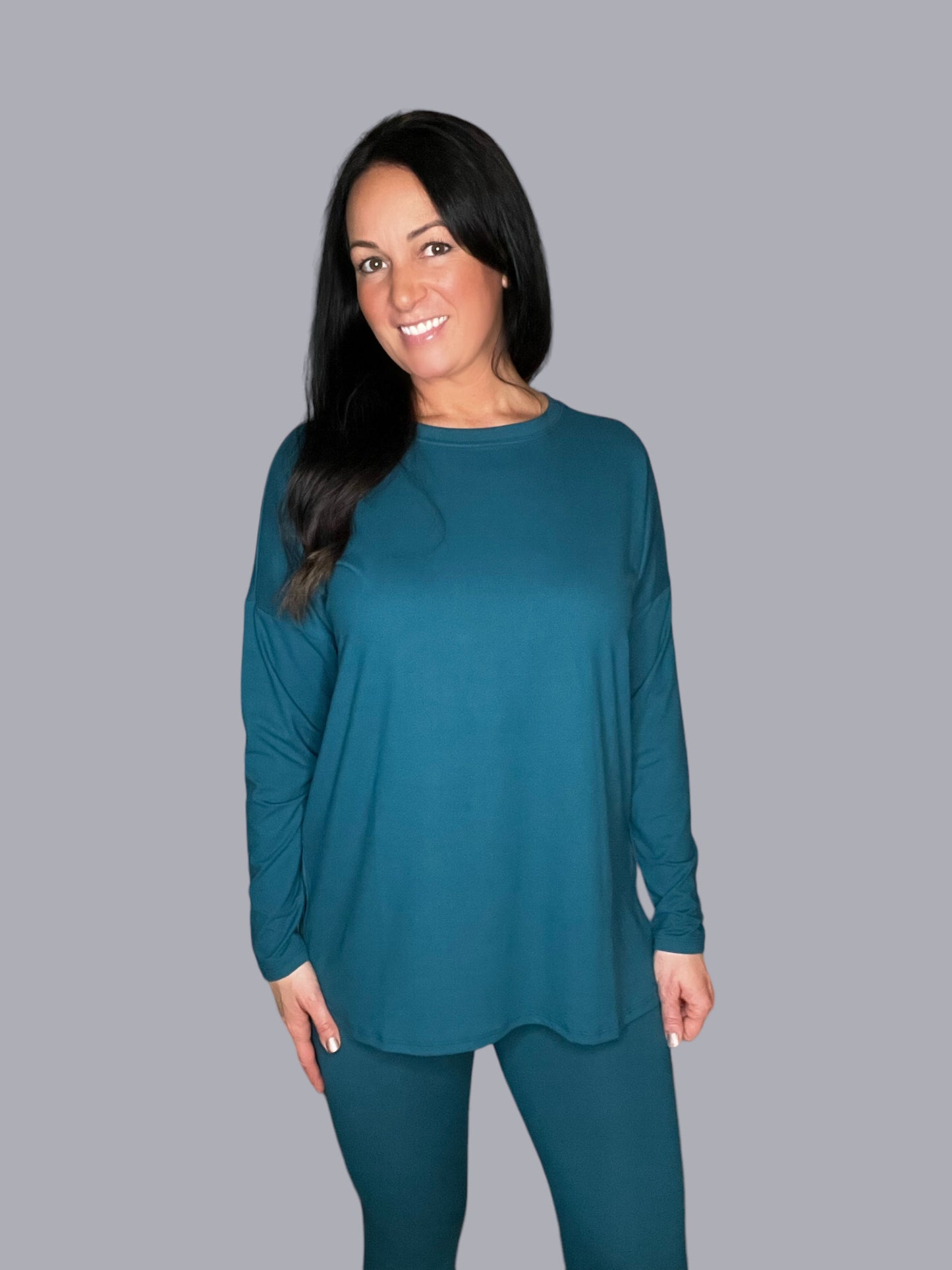 Microfiber Round Neck Loungewear Set