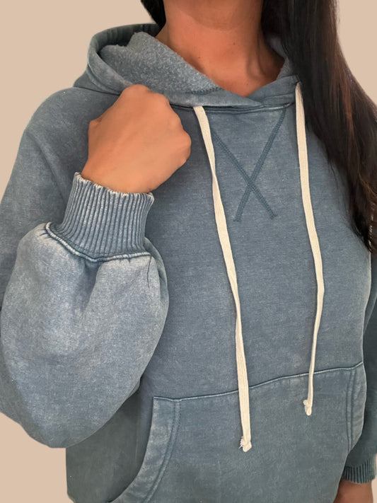 Mineral Wash Fleece Hoodie