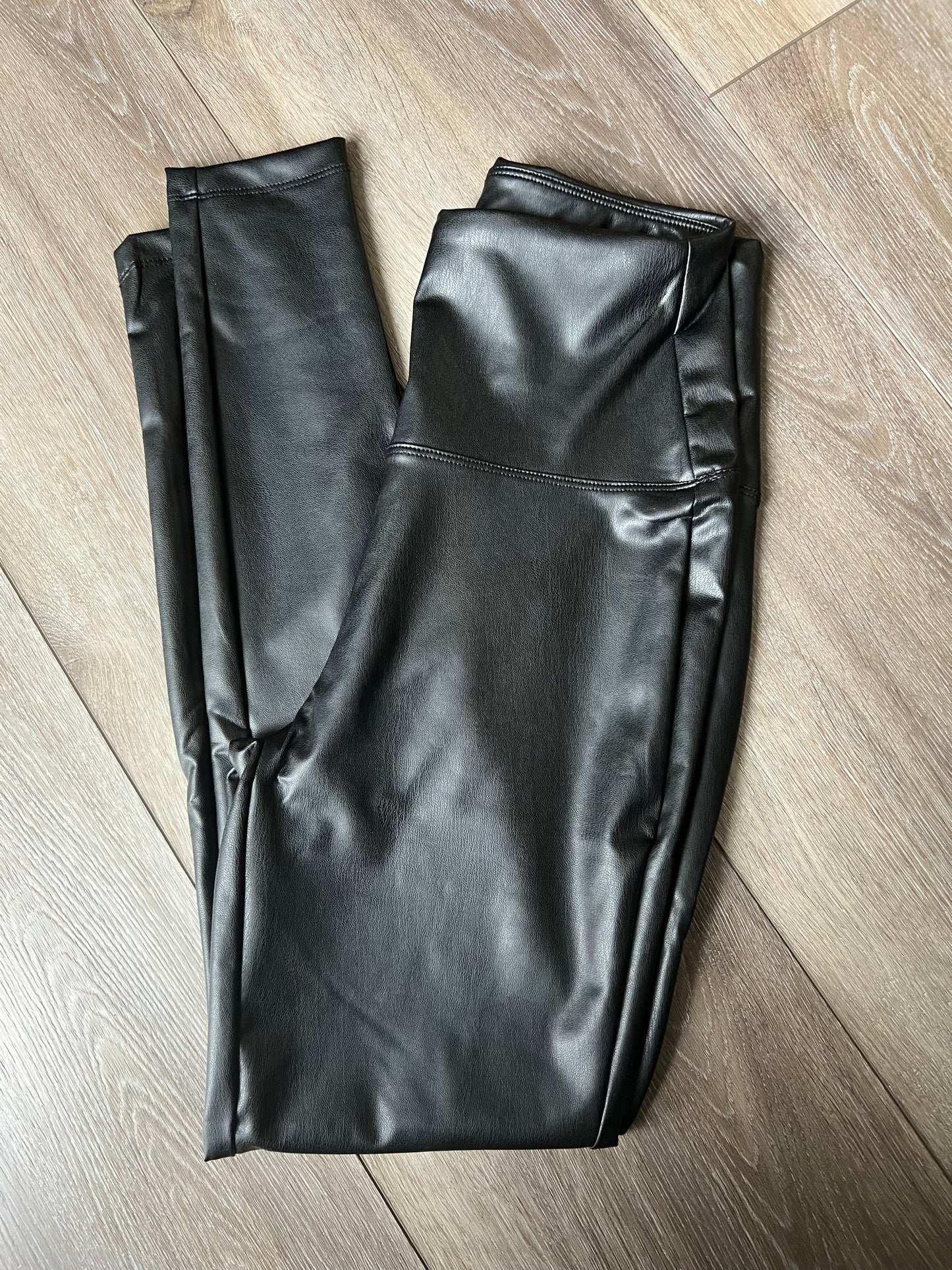 Faux Leather High-Rise Leggings