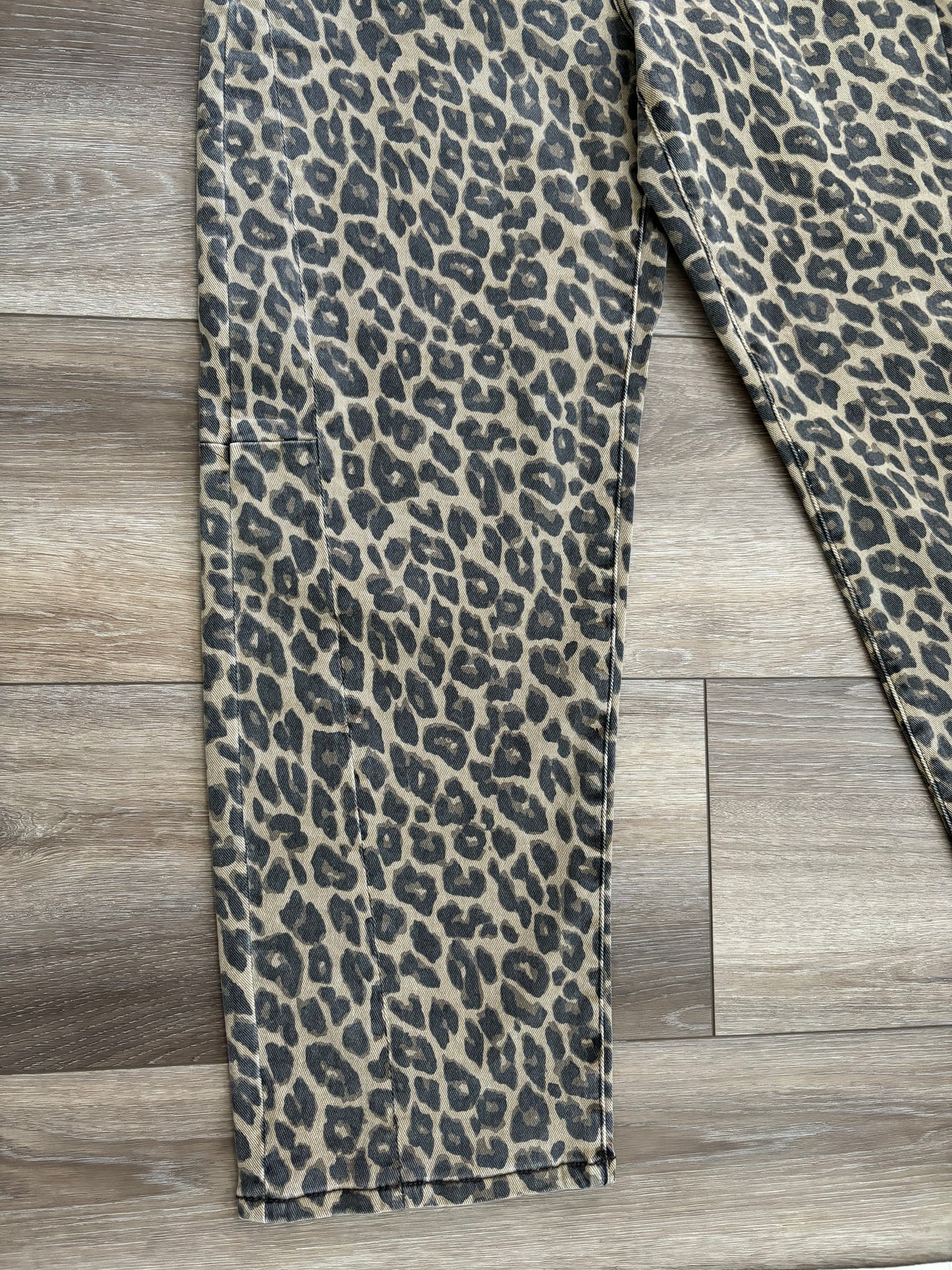 Risen Leopard Barrel Jeans