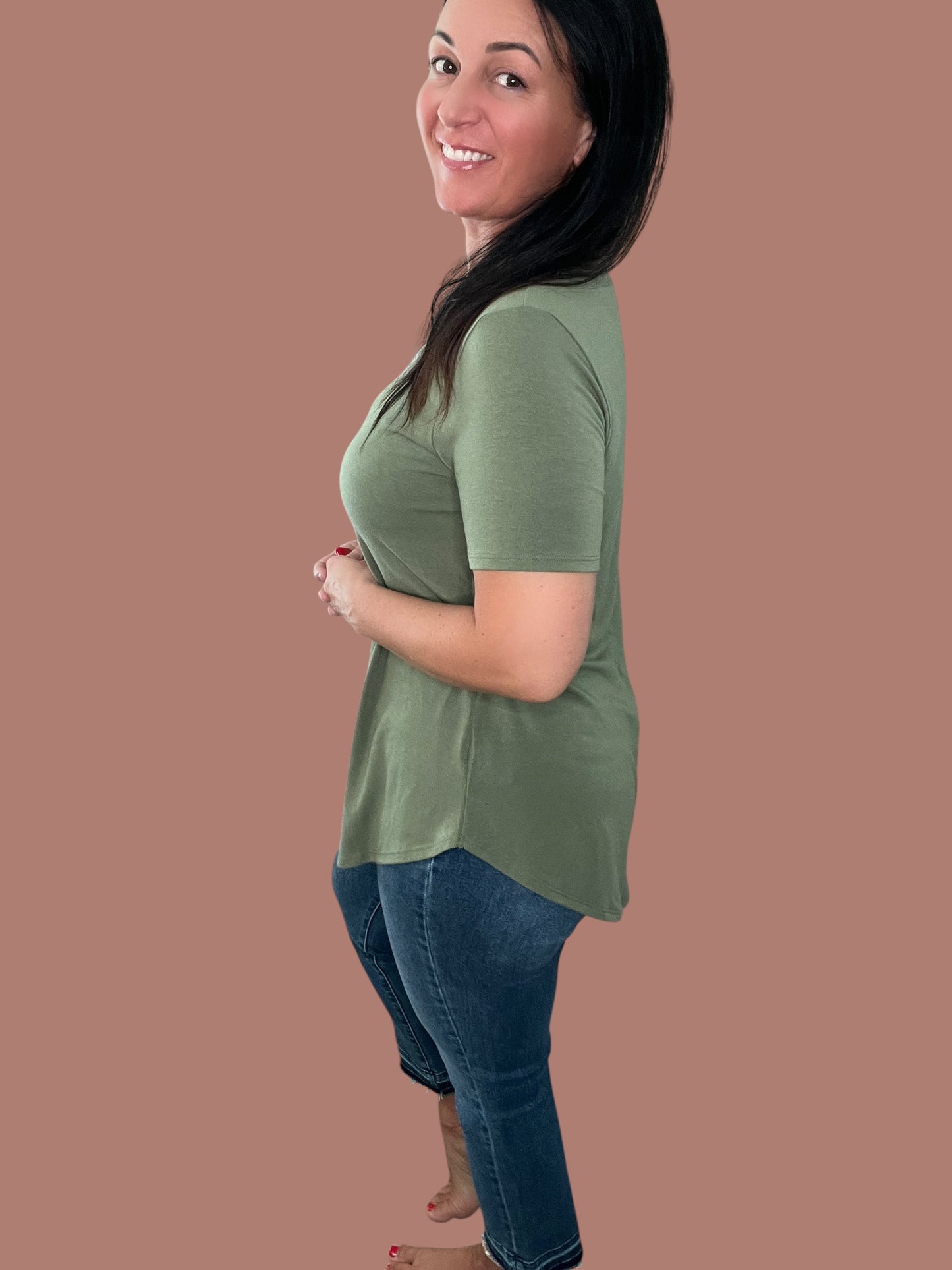 Essential V-Neck Short Sleeve Top