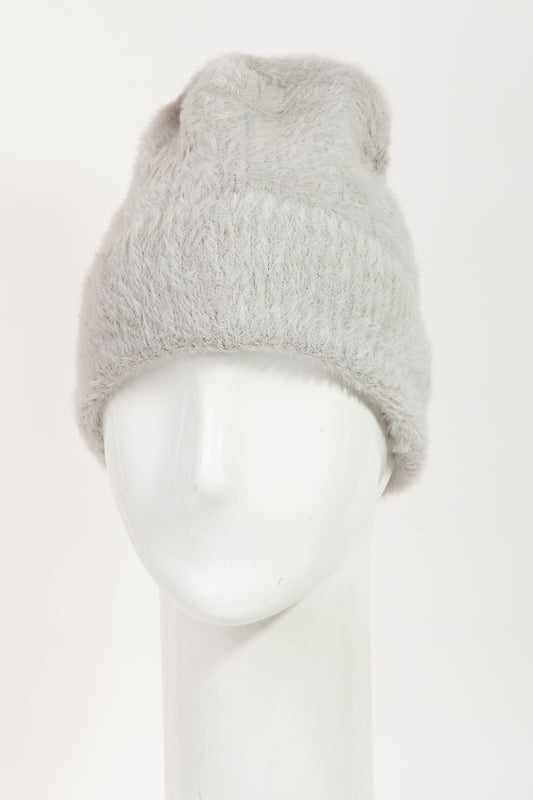 Fuzzy Ribbed Beanie