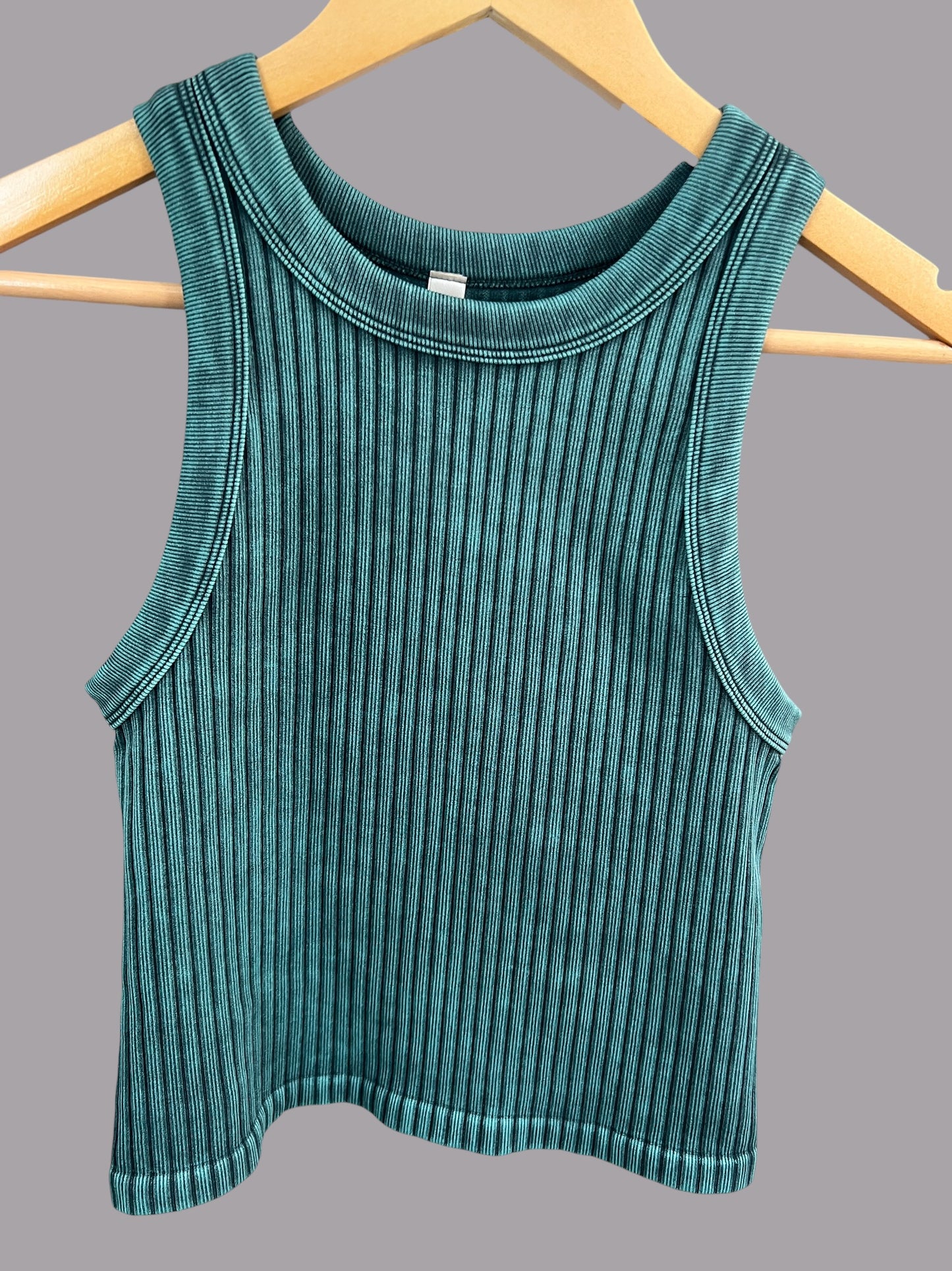 Ribbed Mineral Wash Seamless Tank