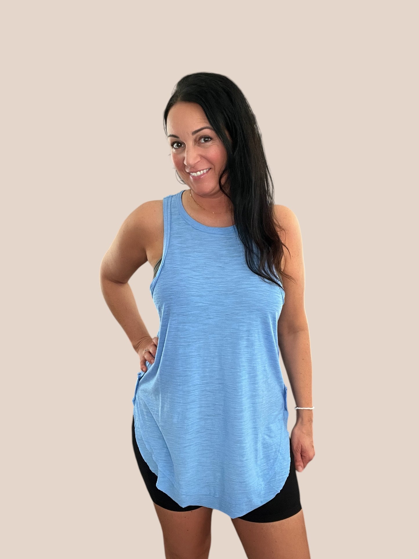 Curved Hem Tunic Tank