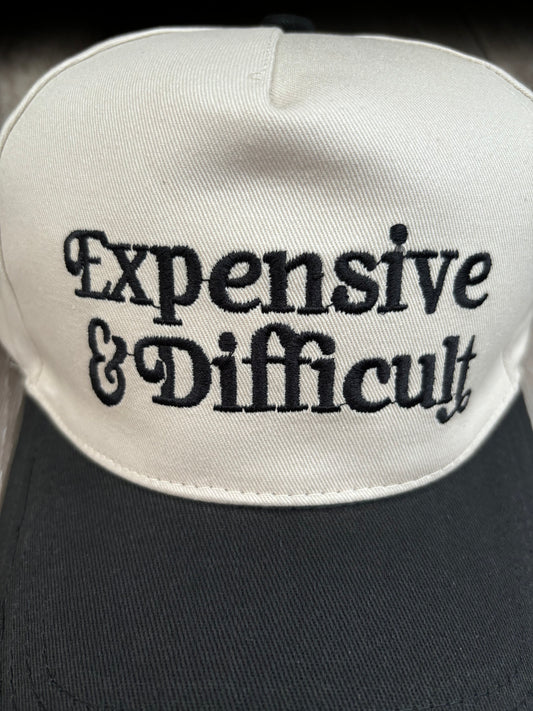 'Expensive & Difficult' Canvas Embroidered Hat
