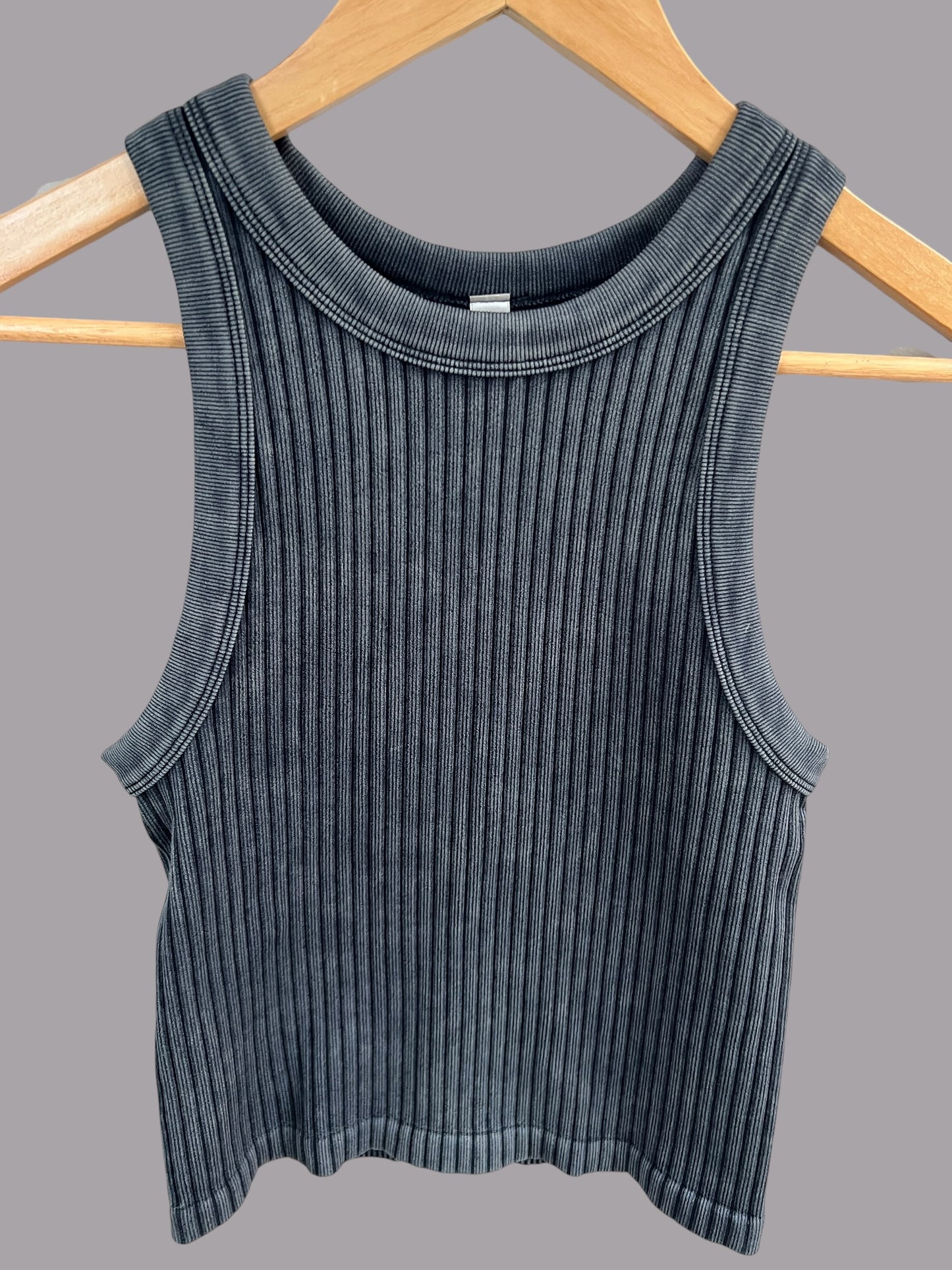 Ribbed Mineral Wash Seamless Tank