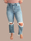 Risen 'Everyday Edge' High Rise Distressed Crop Jeans