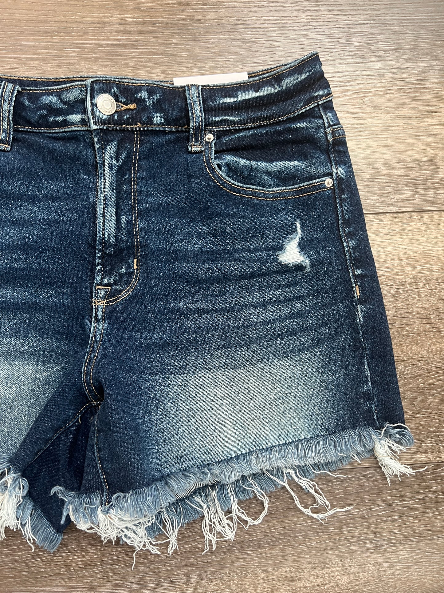 Zenana ‘Day to Night’ High-Rise Frayed Hem Denim Shorts