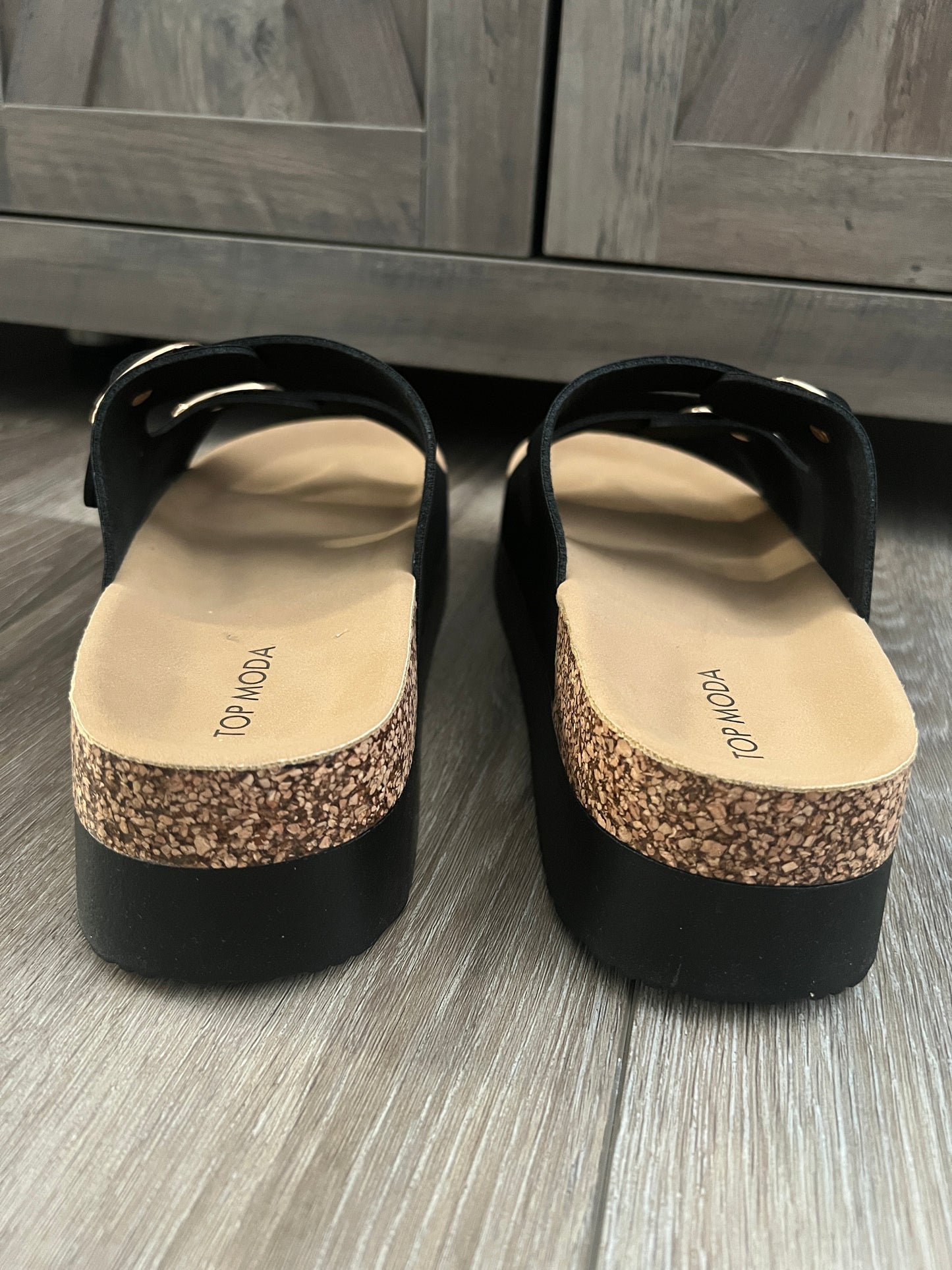 'Everyday Lift' Buckle Slide Sandals