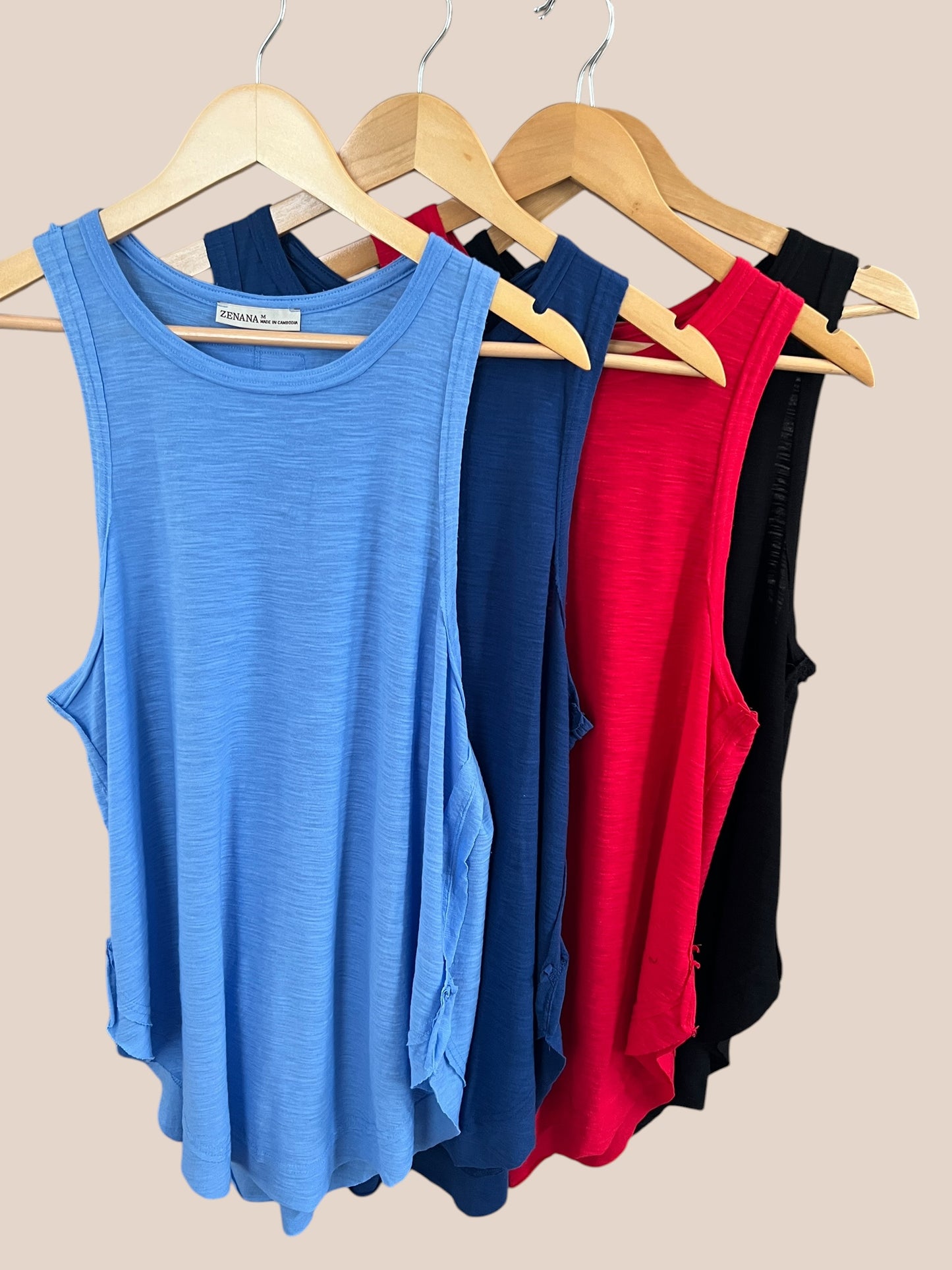Curved Hem Tunic Tank