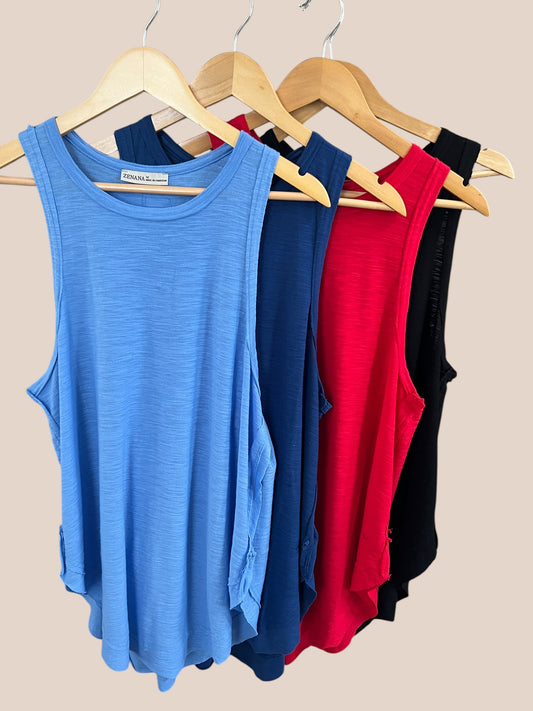 Curved Hem Tunic Tank