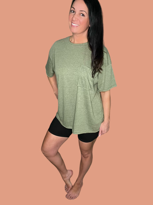 Oversized Boyfriend Pocket Tee